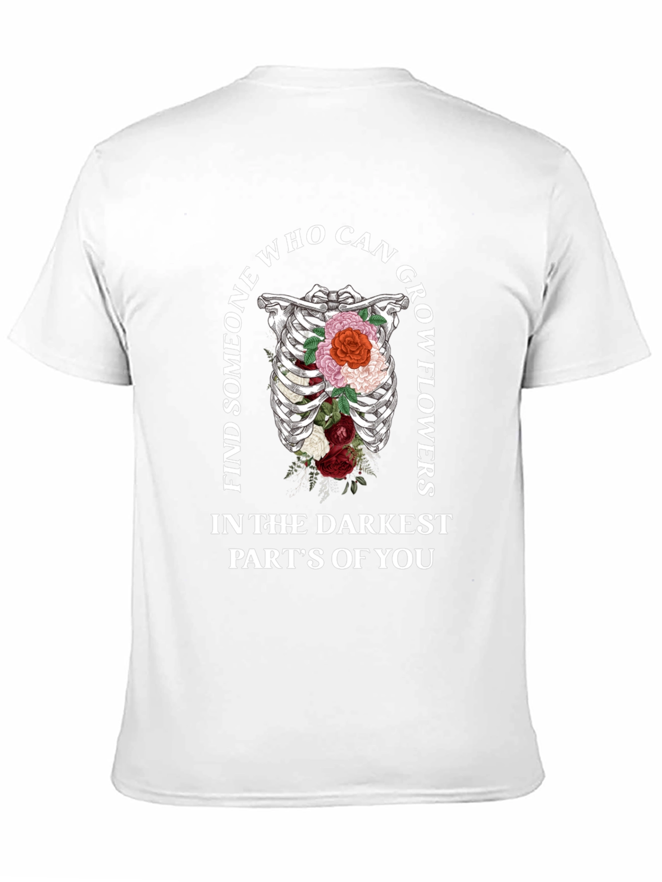 Floral Rib Cage Graphic Tee - Grow Flowers