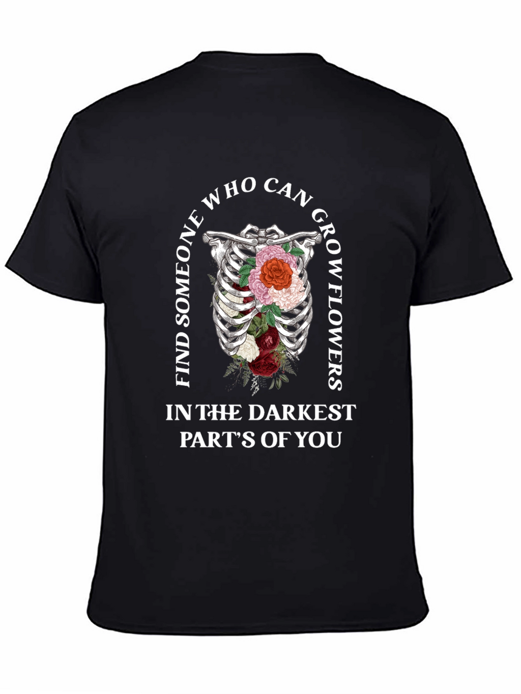 Floral Rib Cage Graphic Tee - Grow Flowers