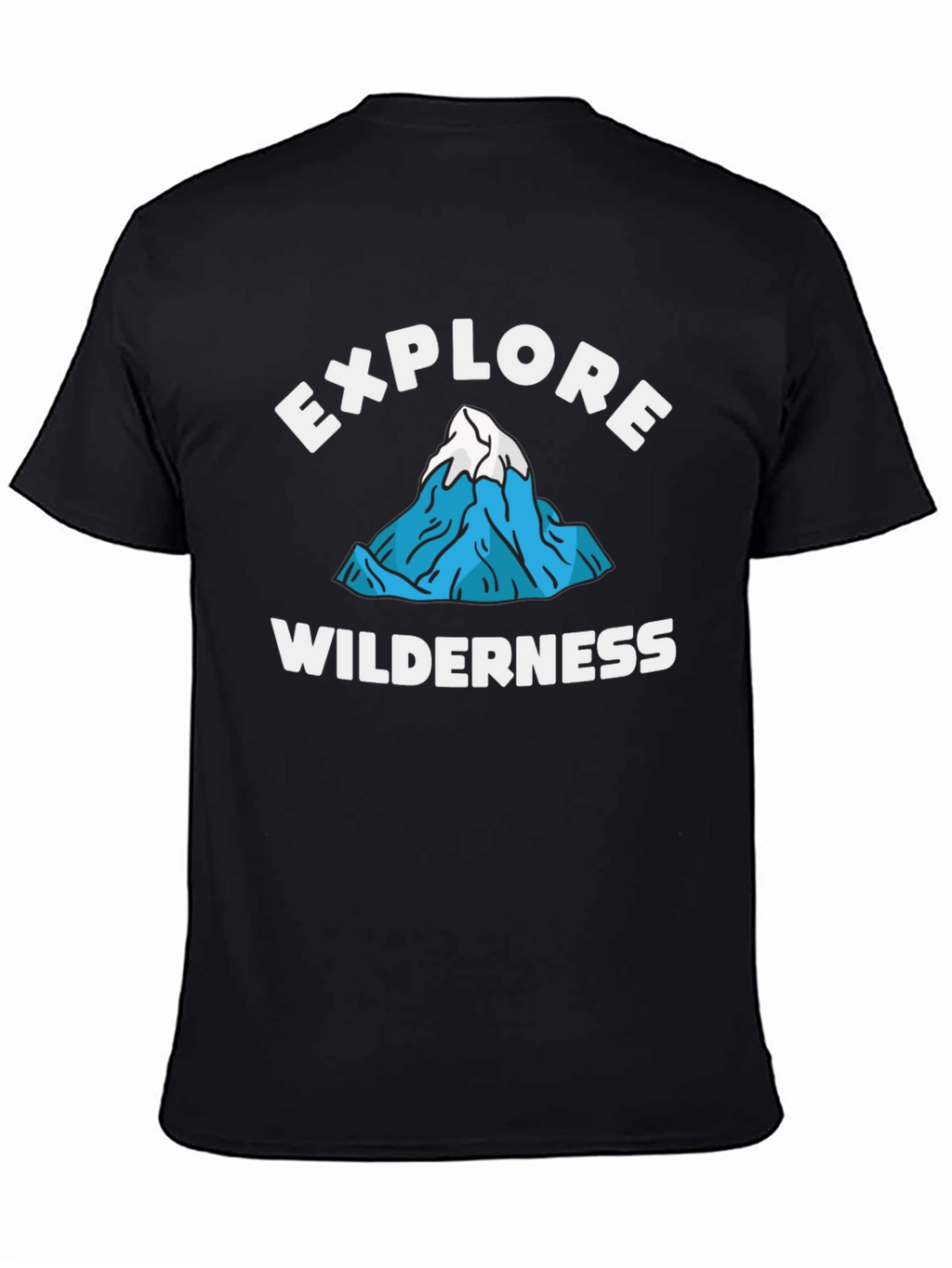 Explore Wilderness Graphic Tee - Black Cotton T-Shirt