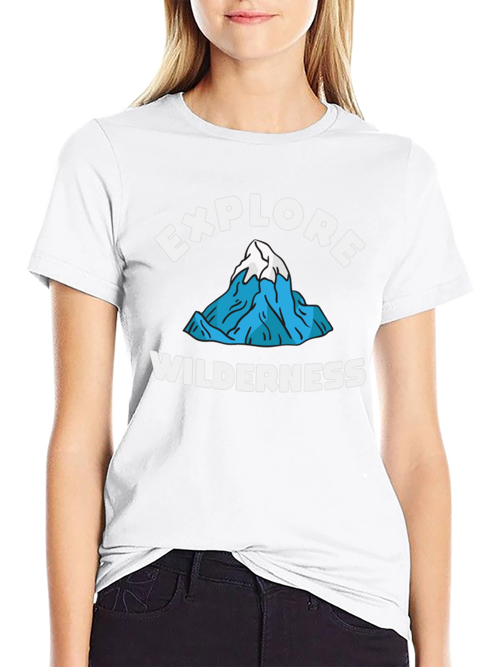 Explore Wilderness Graphic Tee - Black Cotton T-Shirt