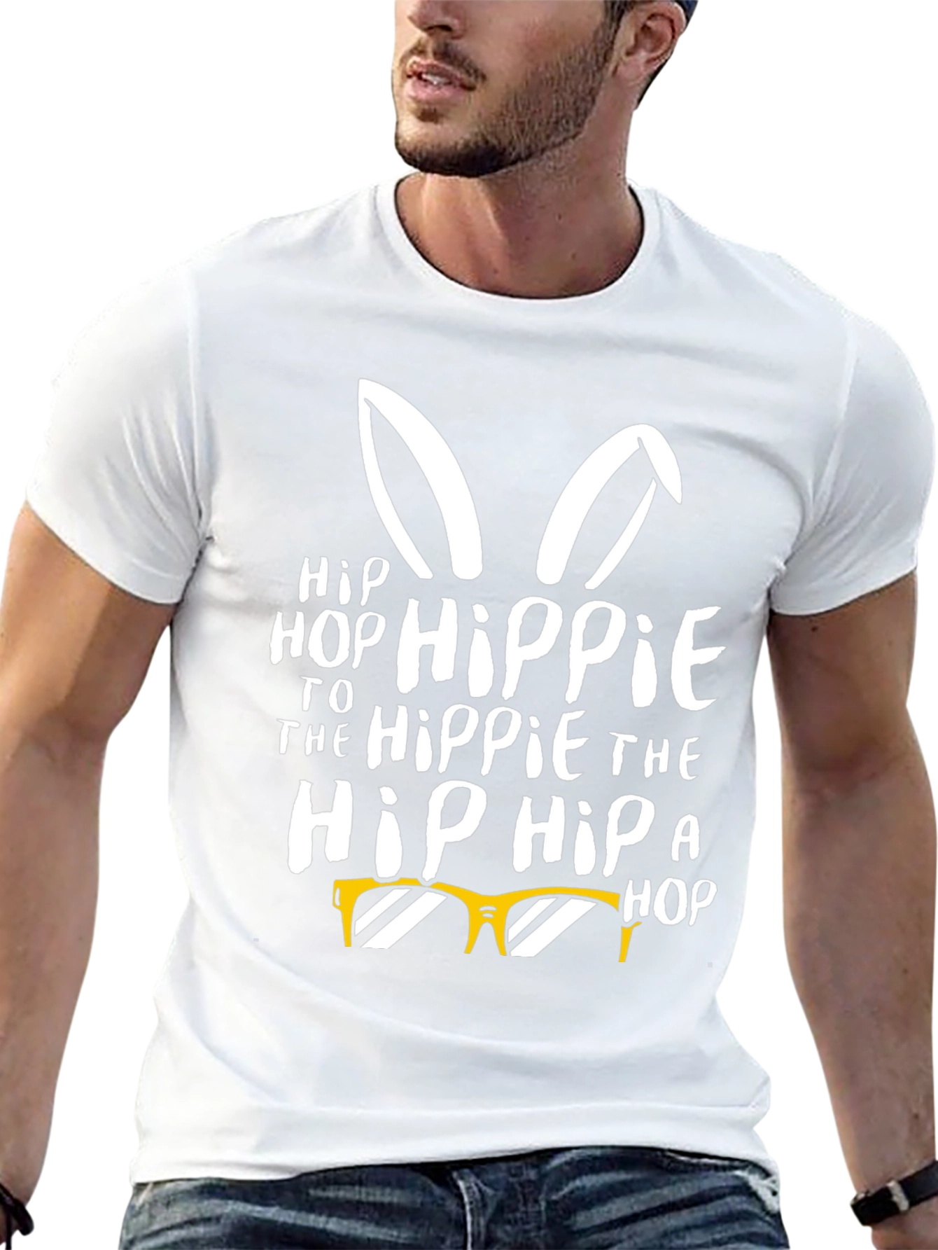 Hip Hop Hippie Easter Bunny T-Shirt