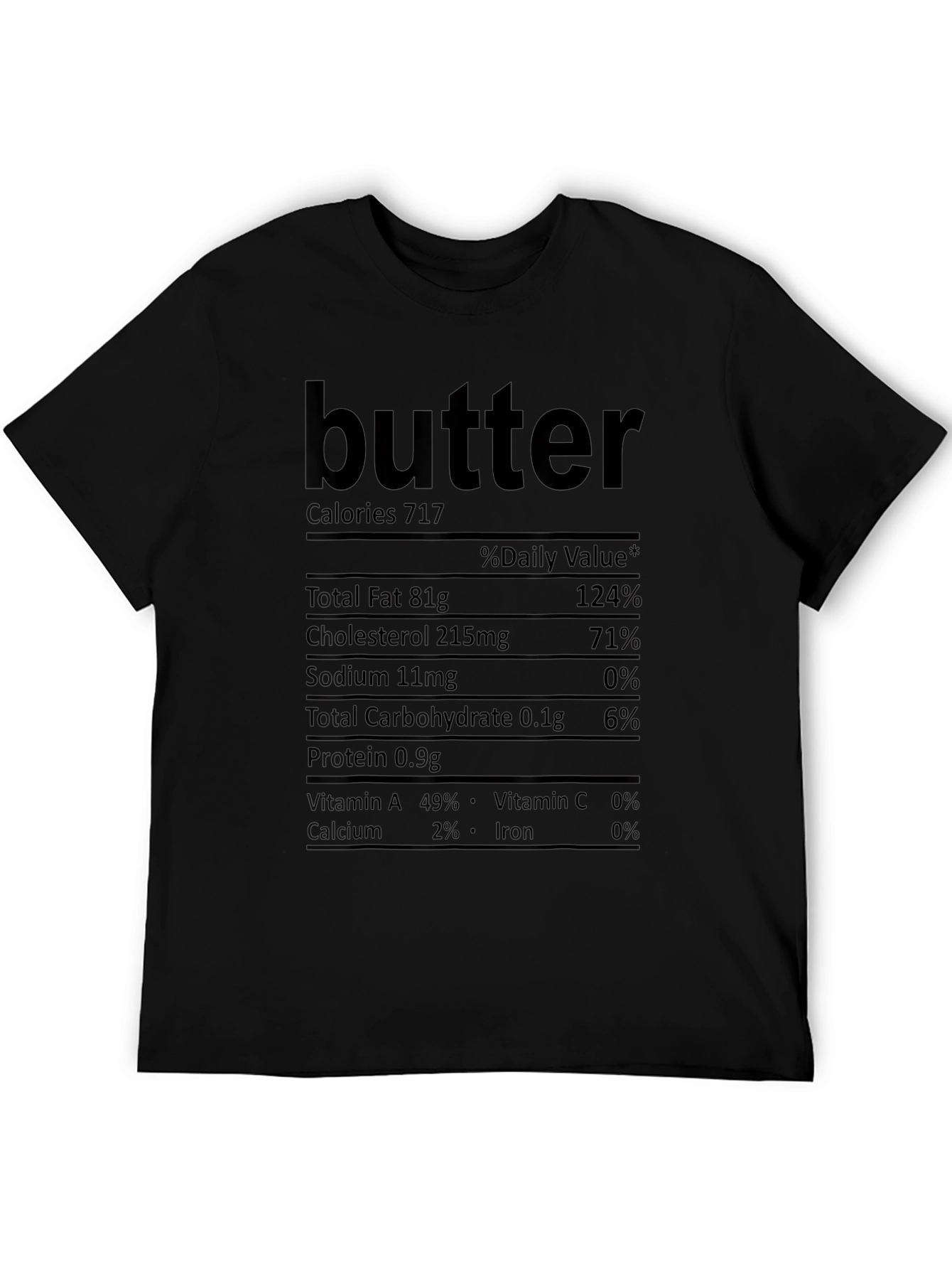 Butter Nutrition Facts T-Shirt - Funny Food Tee