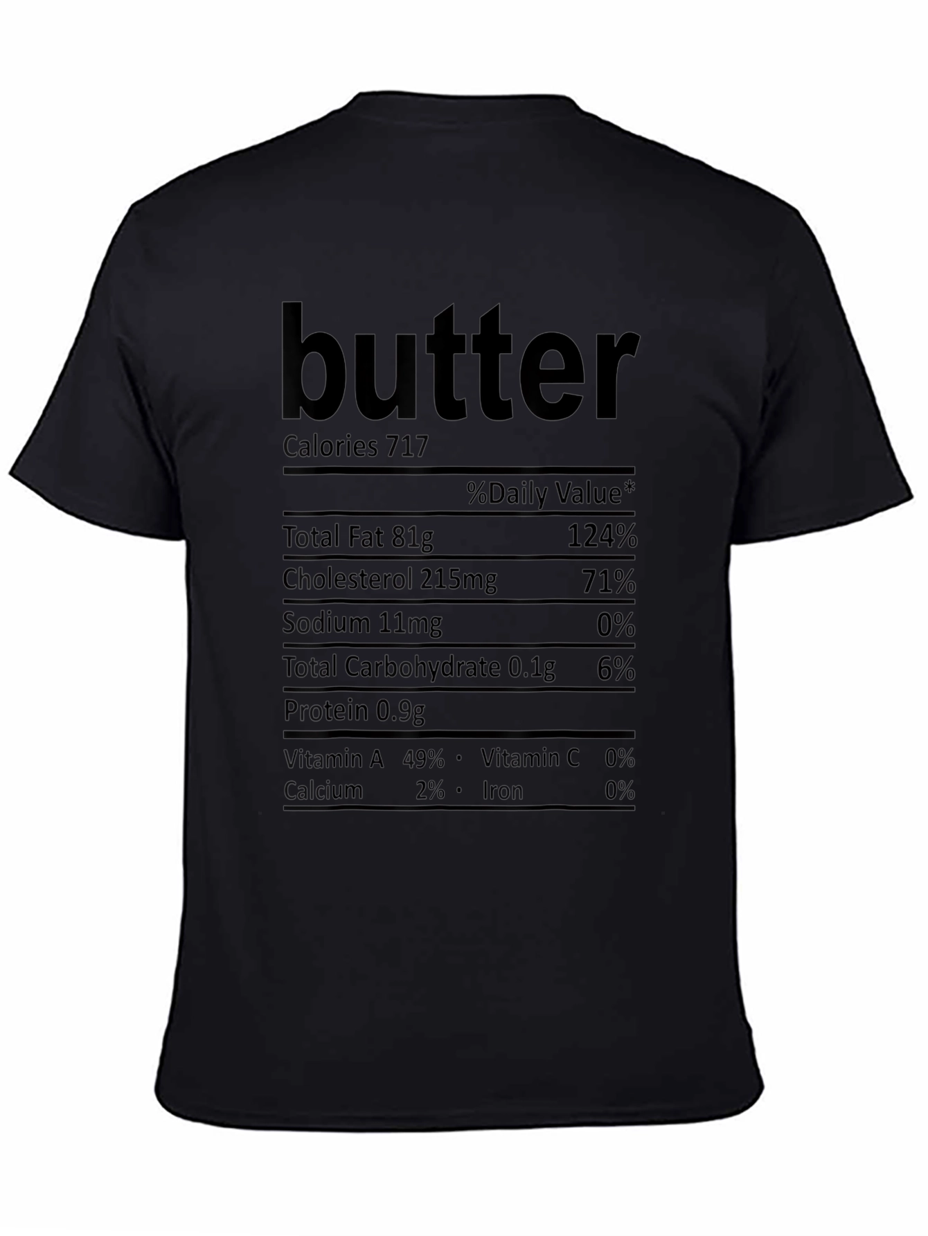 Butter Nutrition Facts T-Shirt - Funny Food Tee