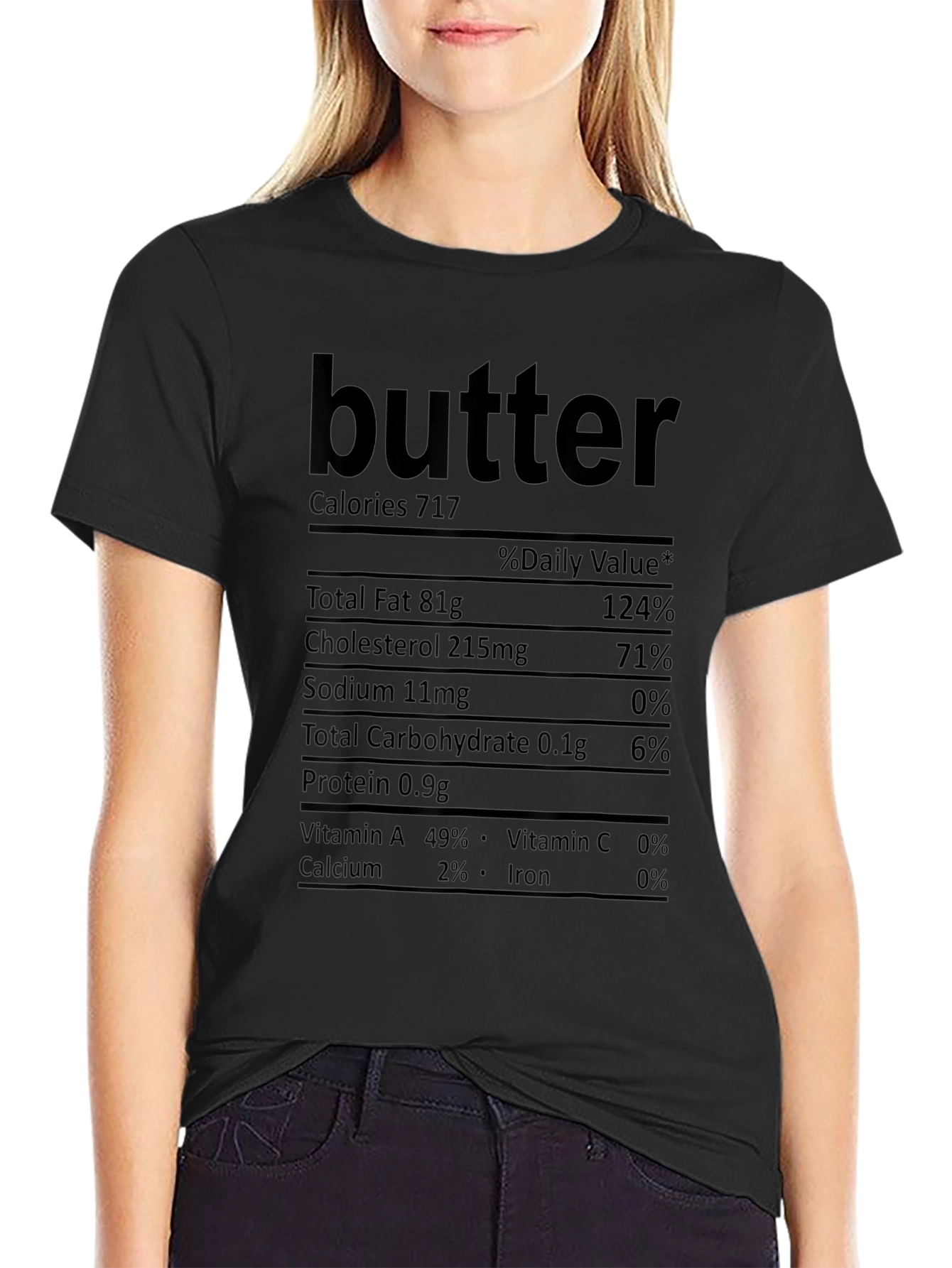 Butter Nutrition Facts T-Shirt - Funny Food Tee