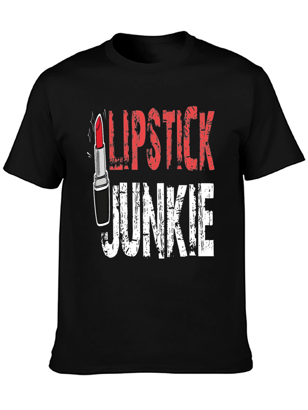 Lipstick Junkie Graphic T-Shirt - Black
