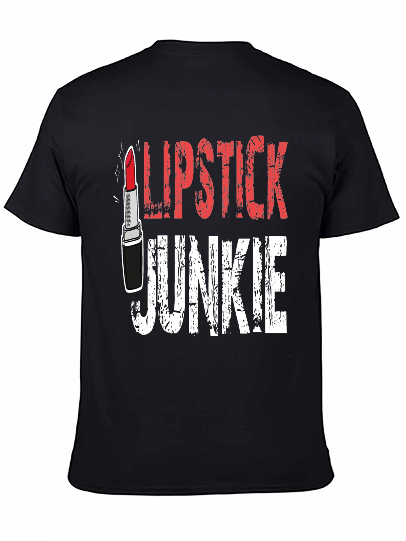 Lipstick Junkie Graphic T-Shirt - Black