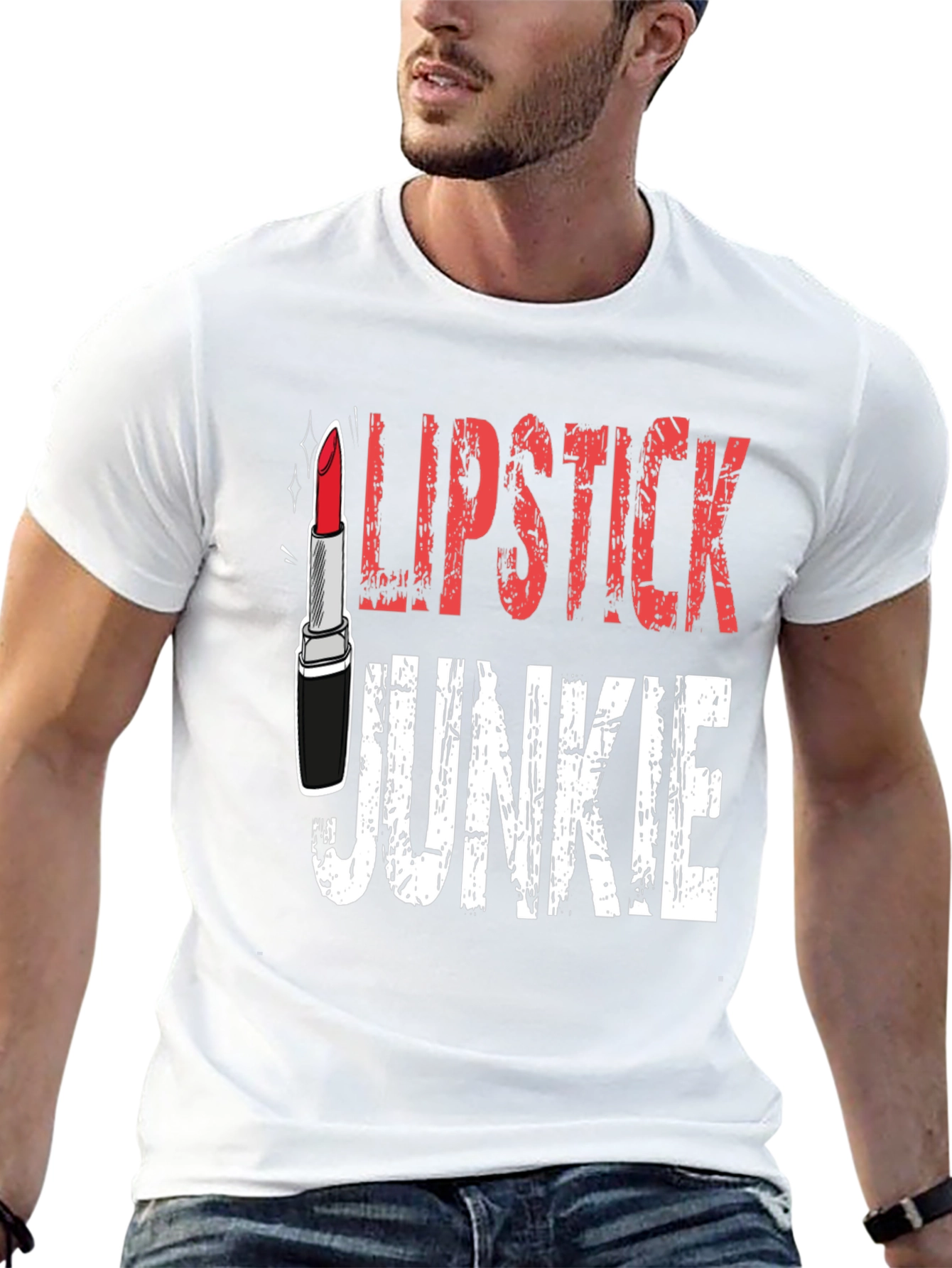 Lipstick Junkie Graphic T-Shirt - Black
