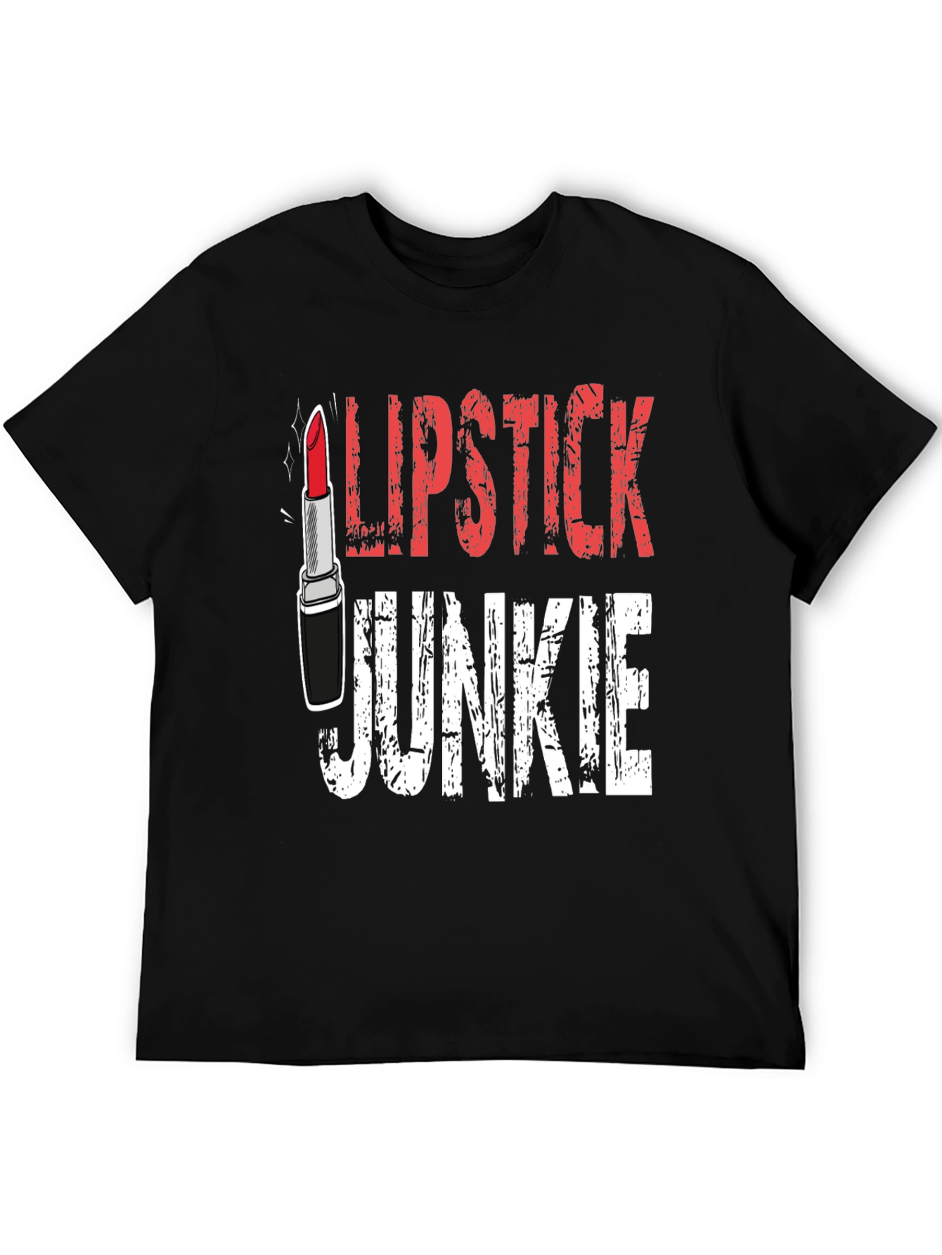 Lipstick Junkie Graphic T-Shirt - Black