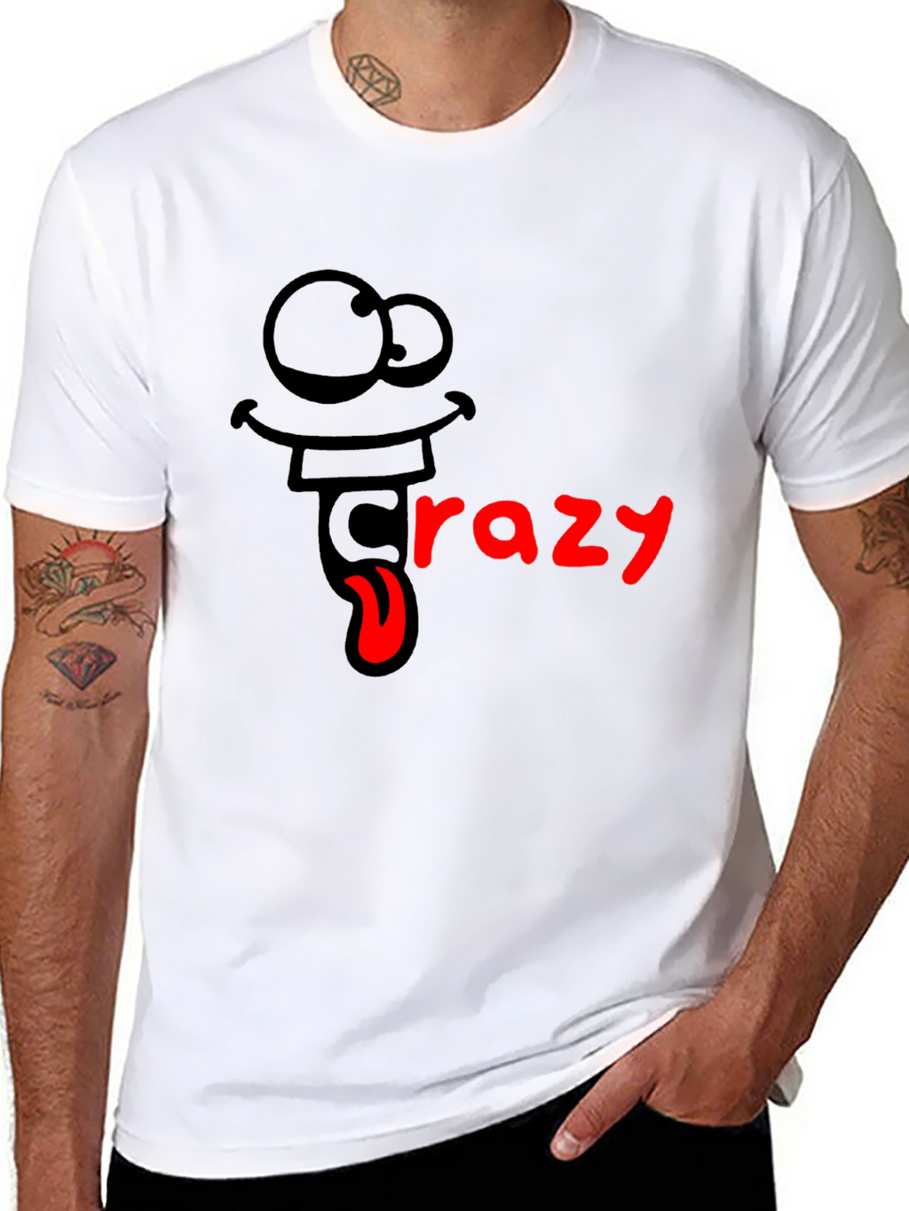 Crazy Cartoon Graphic T-Shirt