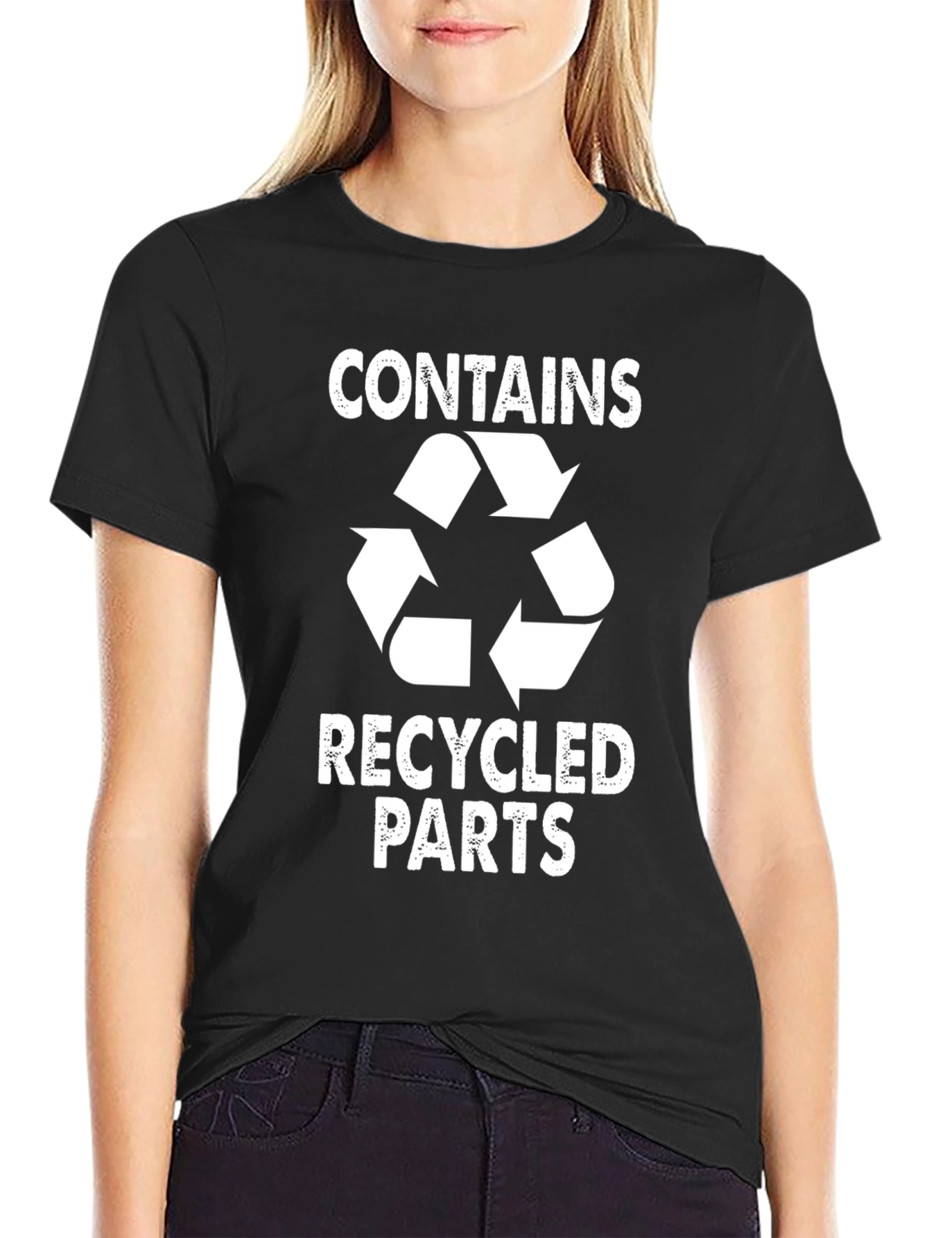 Funny Recycled Parts Graphic T-Shirt