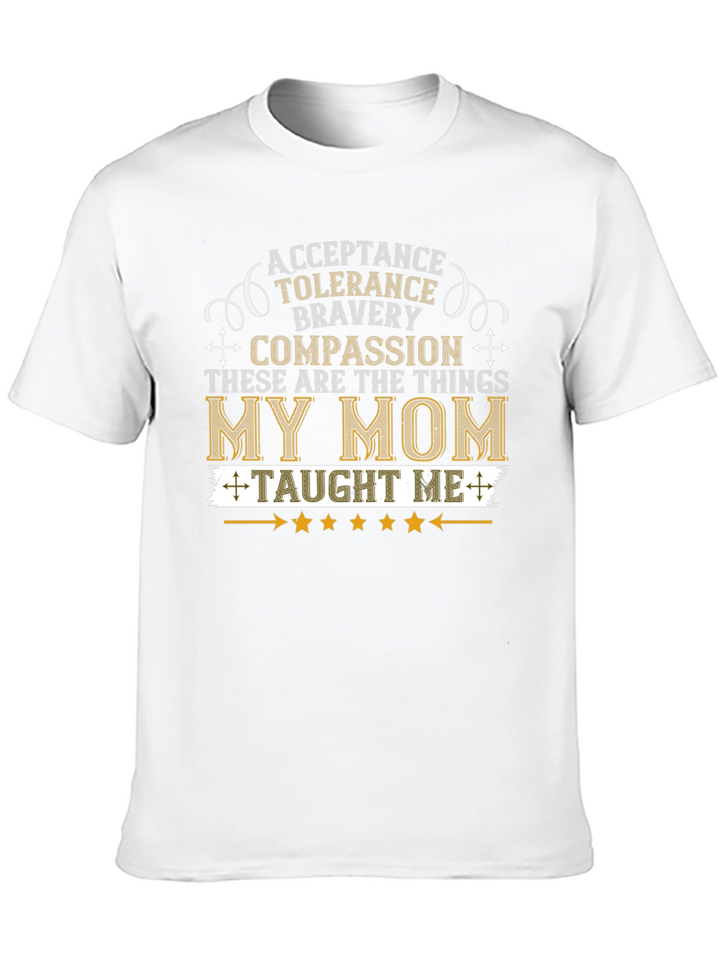 My Mom Taught Me Values T-Shirt - Black