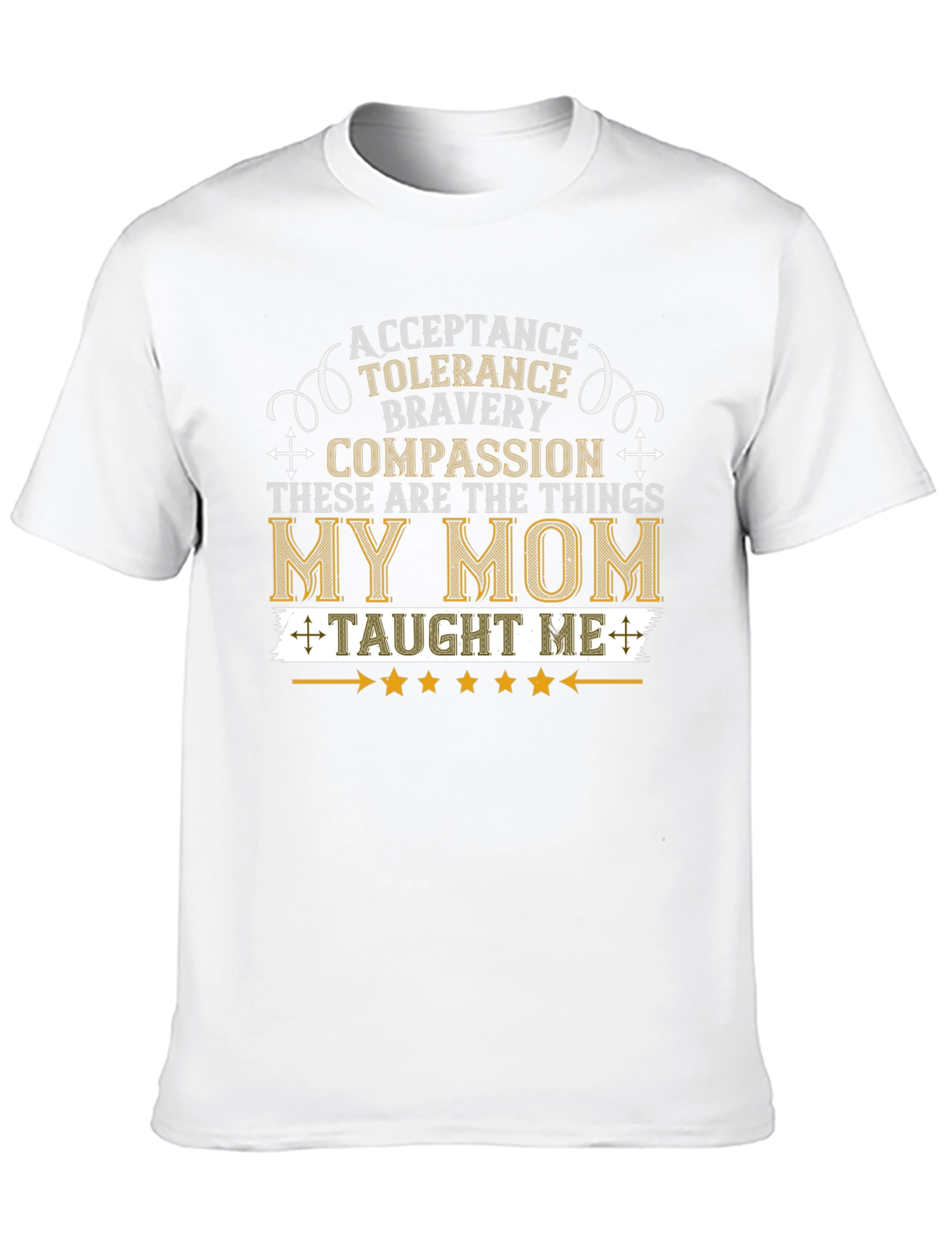 My Mom Taught Me Values T-Shirt - Black