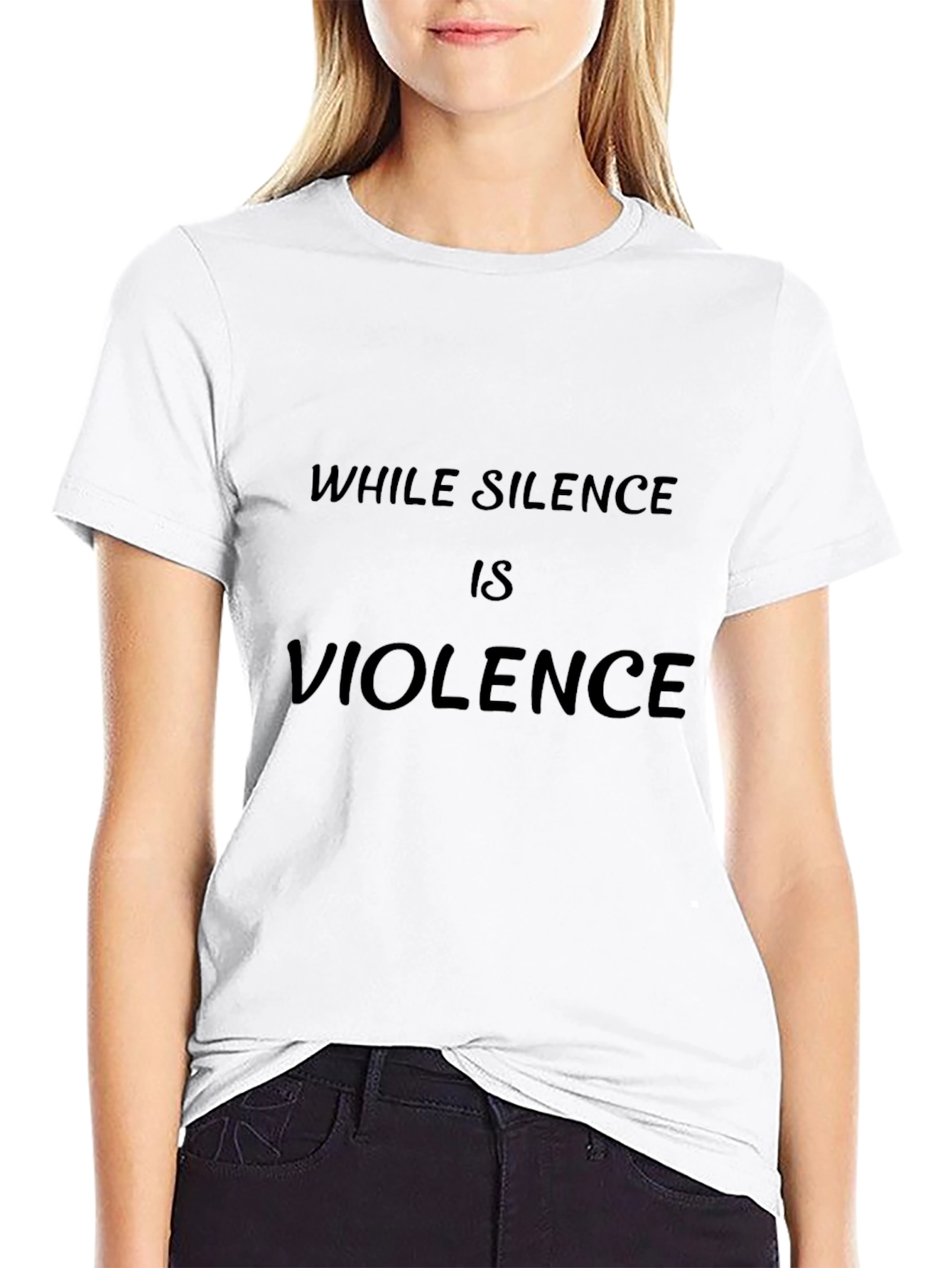 While Silence is Violence Black T-Shirt