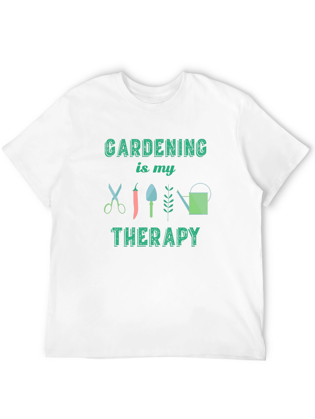 Gardening Therapy Tee - Black Cotton Graphic T-Shirt