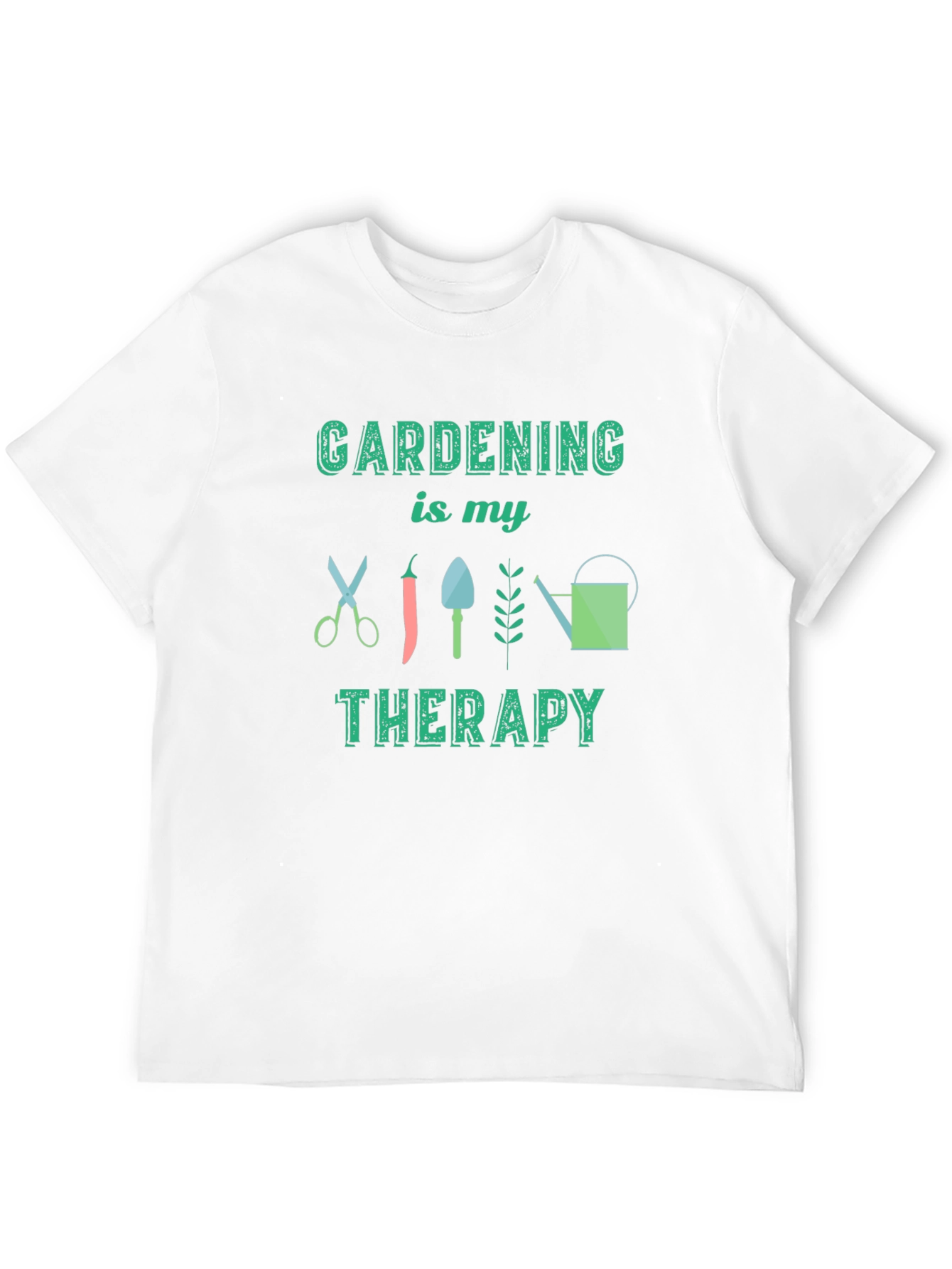 Gardening Therapy Tee - Black Cotton Graphic T-Shirt