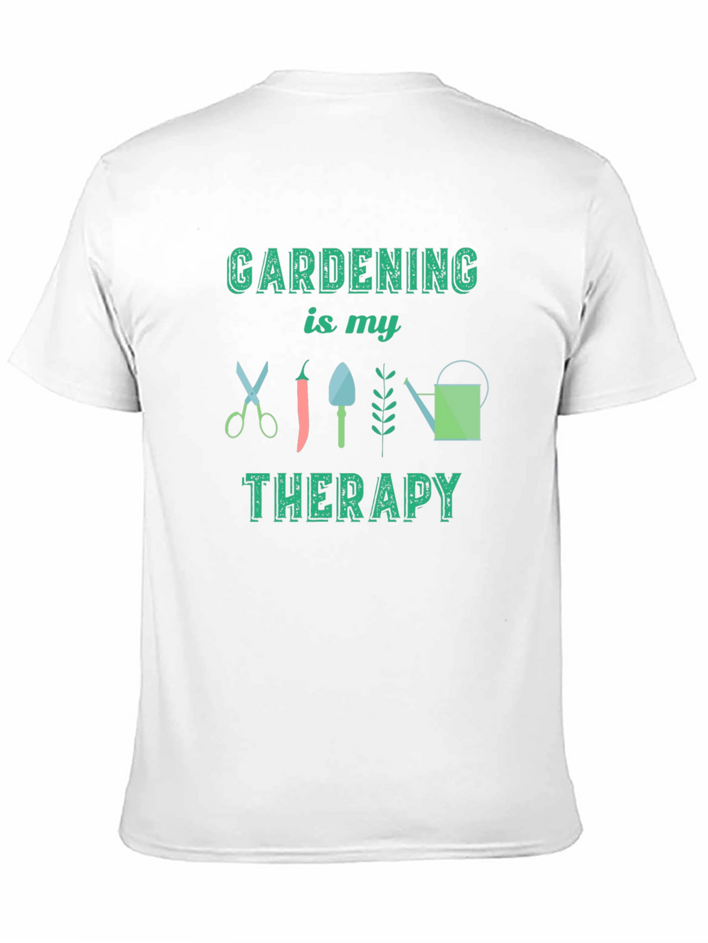 Gardening Therapy Tee - Black Cotton Graphic T-Shirt