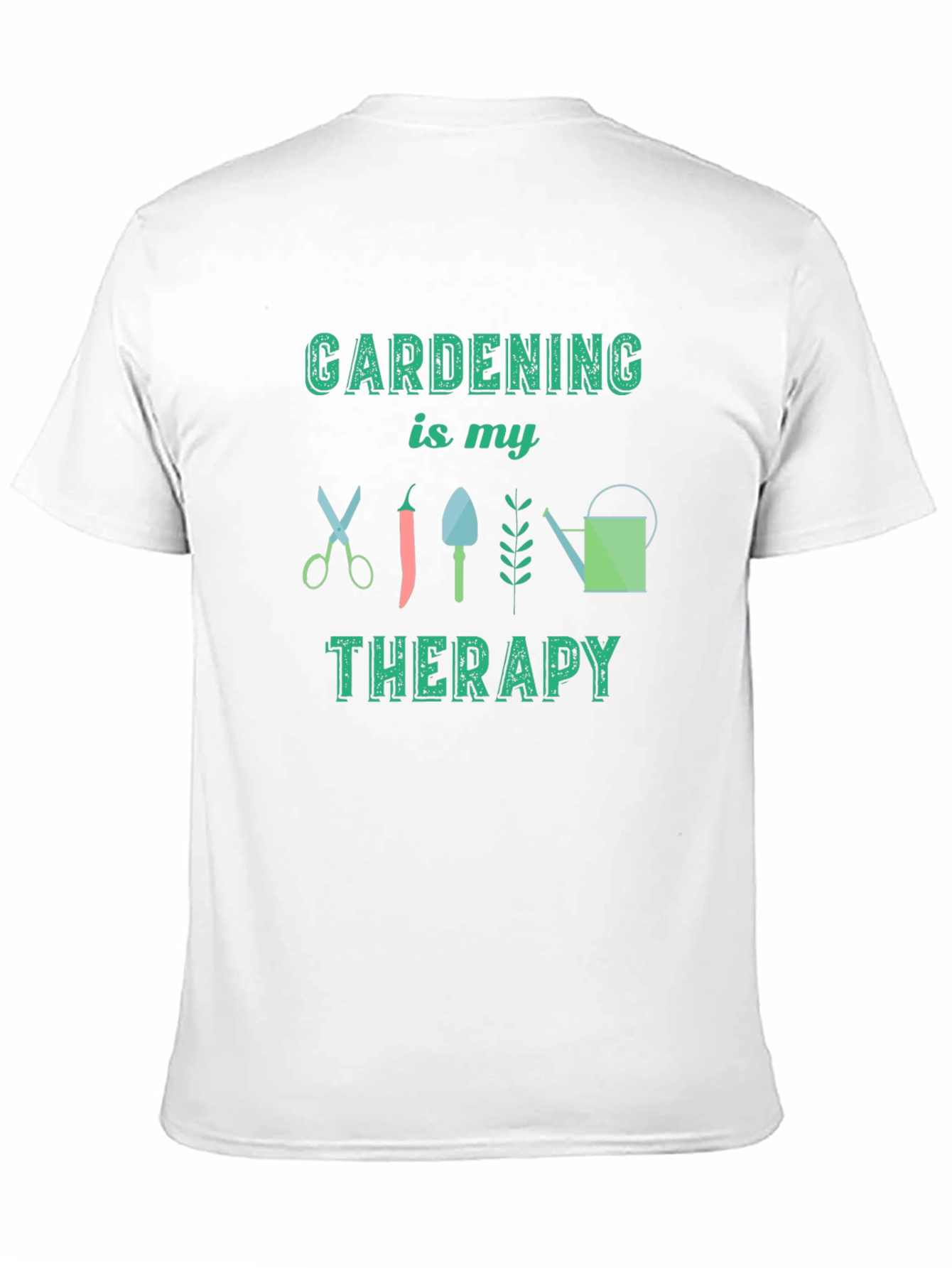 Gardening Therapy Tee - Black Cotton Graphic T-Shirt