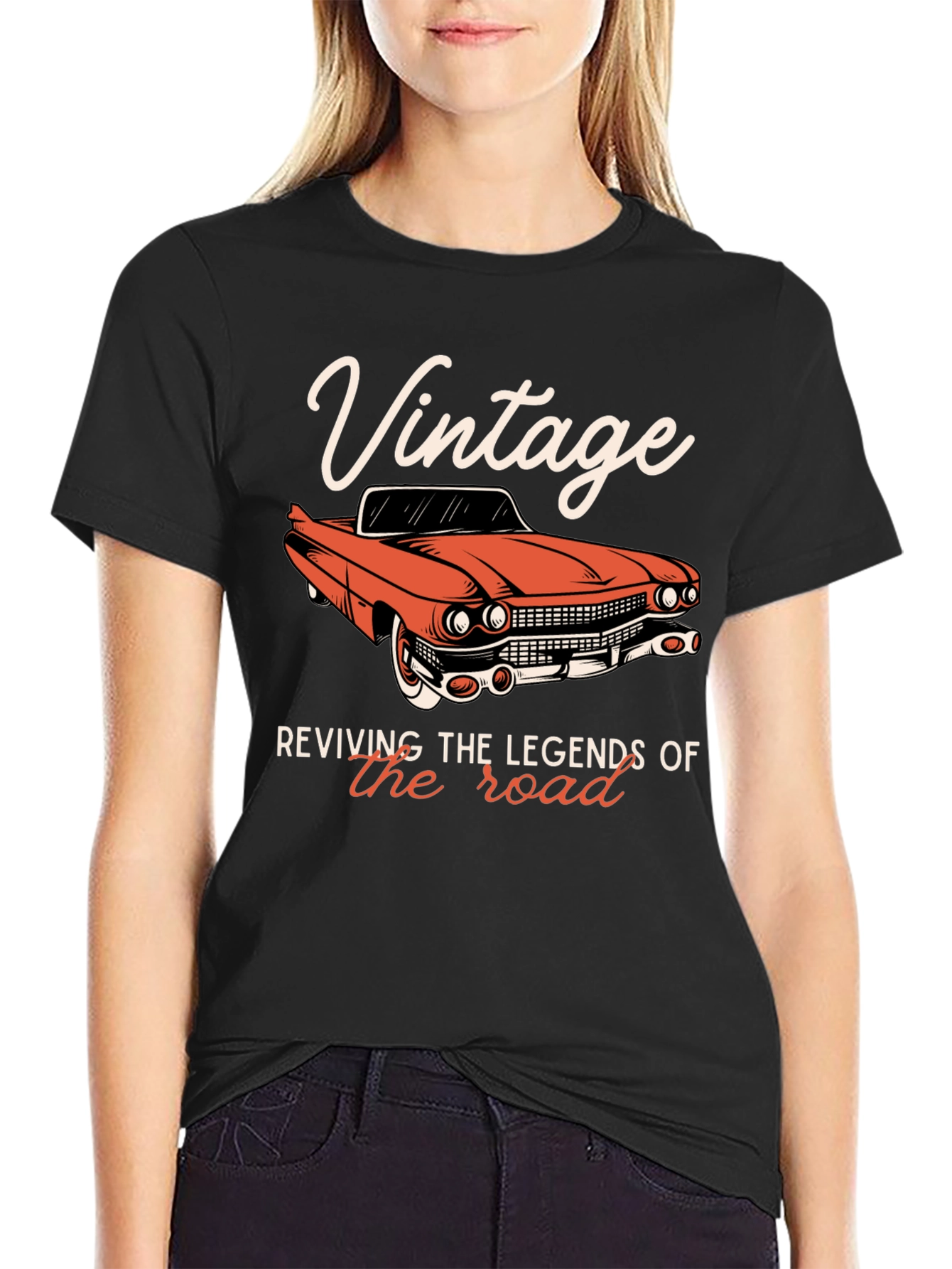 Vintage Car Graphic Tee - Reviving Legends