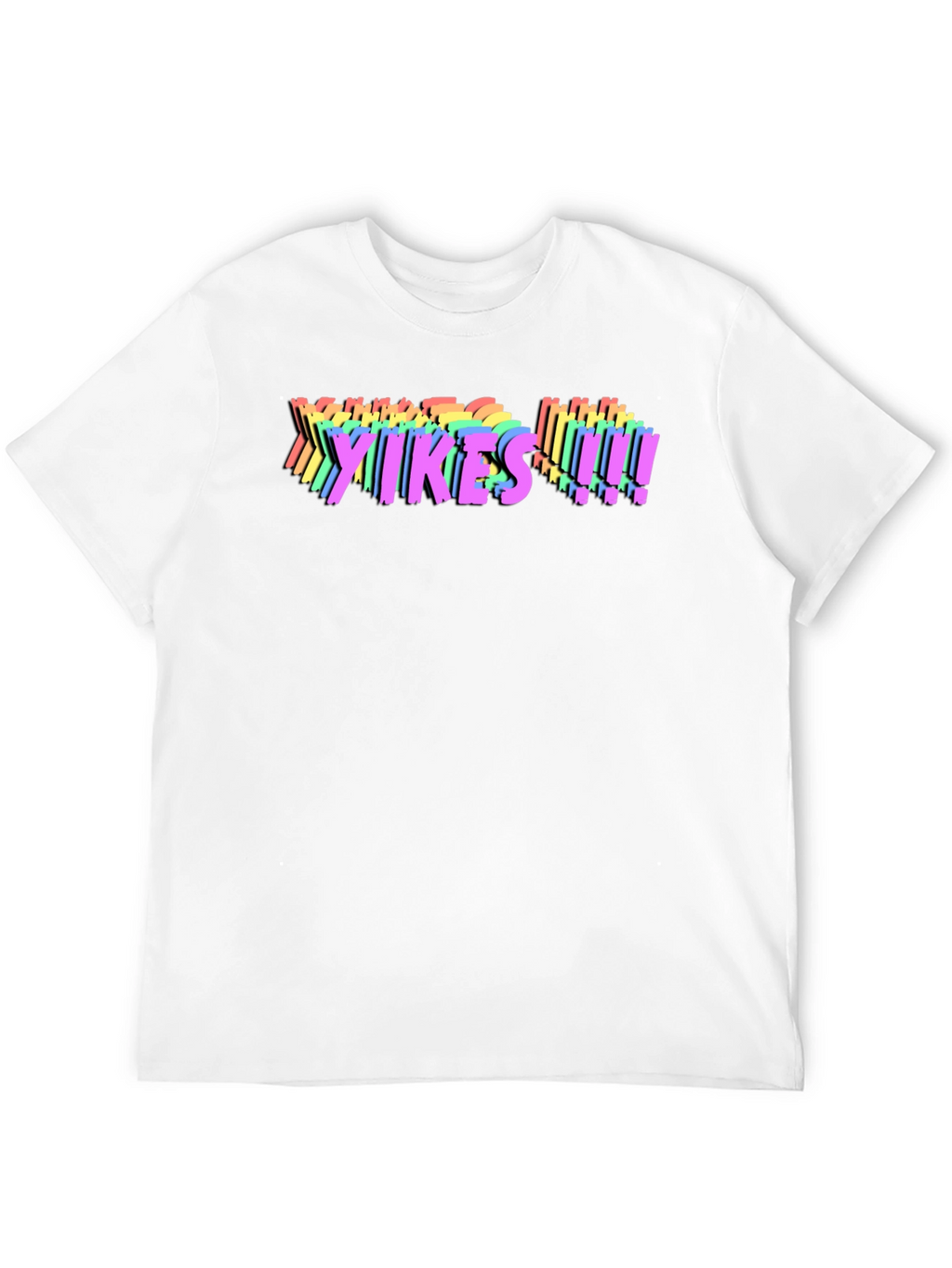 Yikes! Rainbow Graphic T-Shirt - Bold Statement Tee