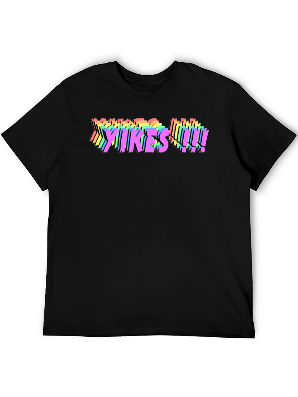 Yikes! Rainbow Graphic T-Shirt - Bold Statement Tee