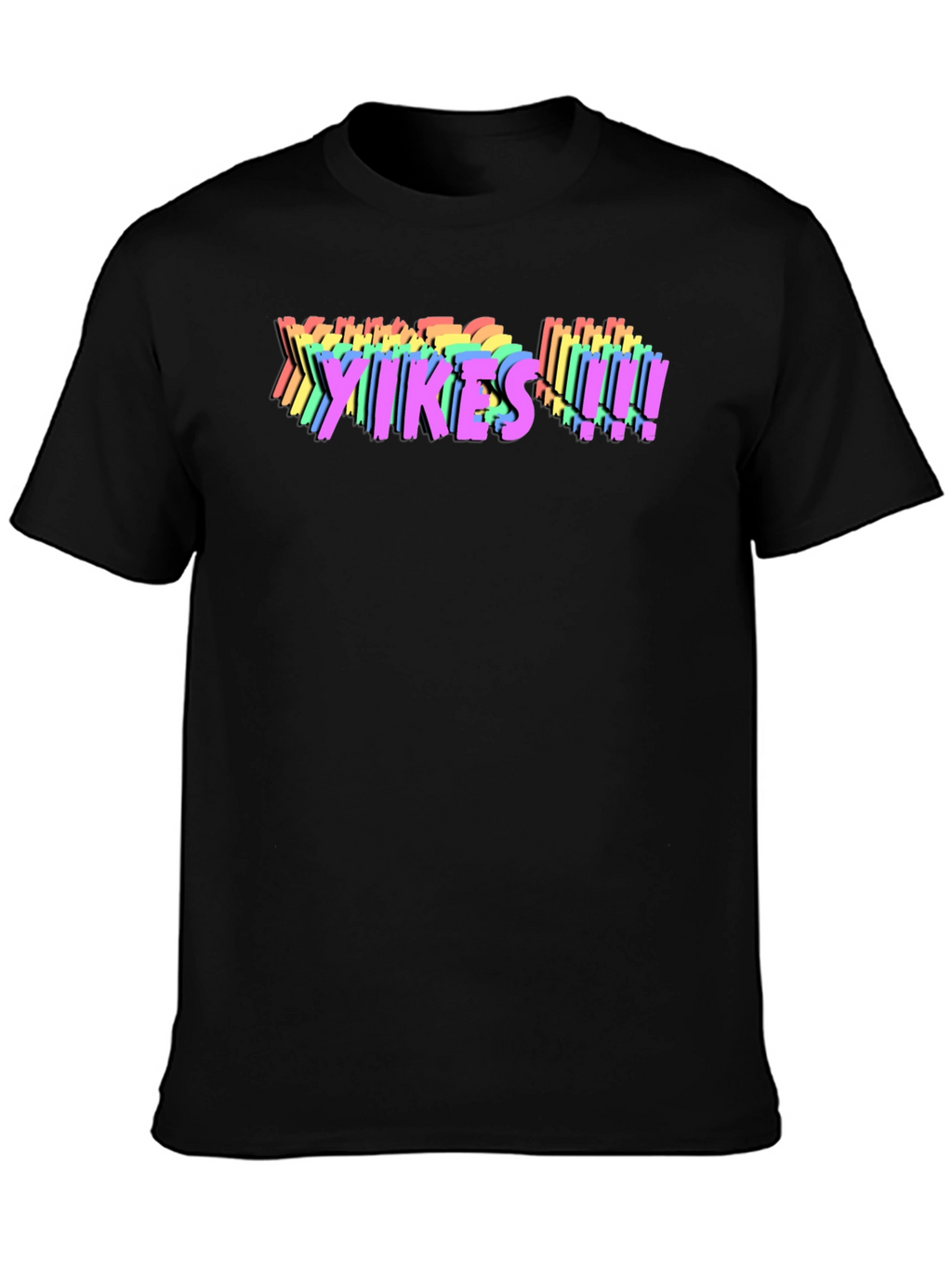 Yikes! Rainbow Graphic T-Shirt - Bold Statement Tee