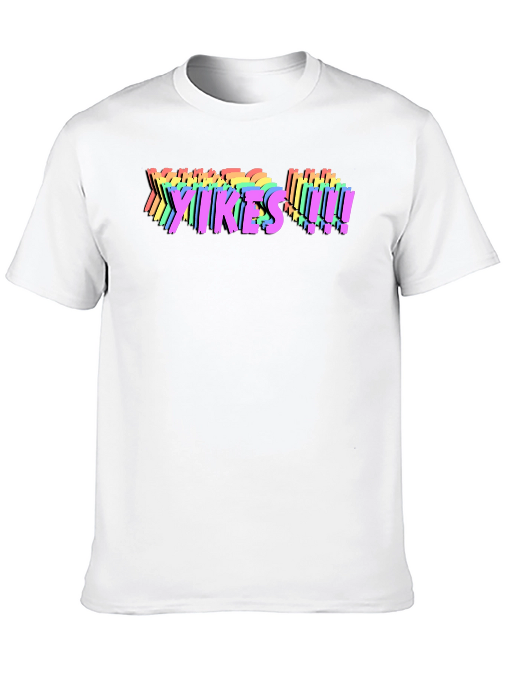 Yikes! Rainbow Graphic T-Shirt - Bold Statement Tee