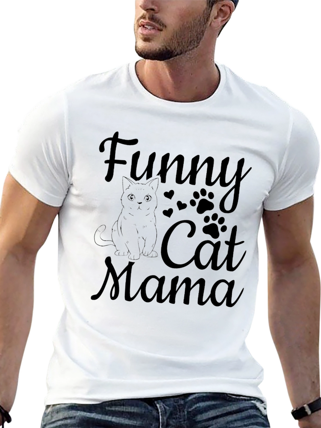 Funny Cat Mama T-Shirt - Black Cat Lover Tee