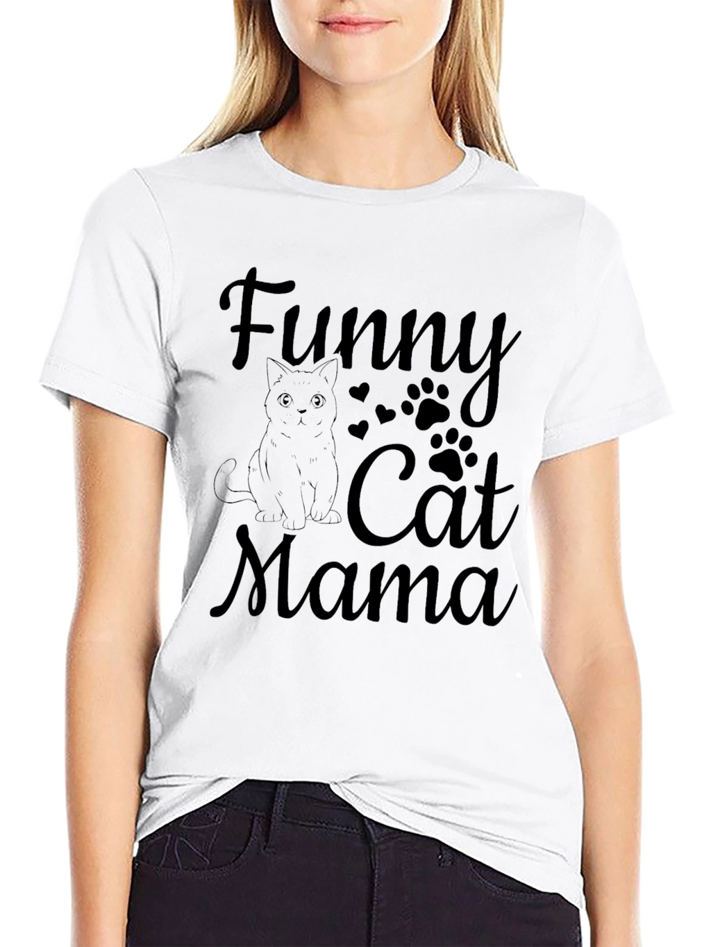 Funny Cat Mama T-Shirt - Black Cat Lover Tee
