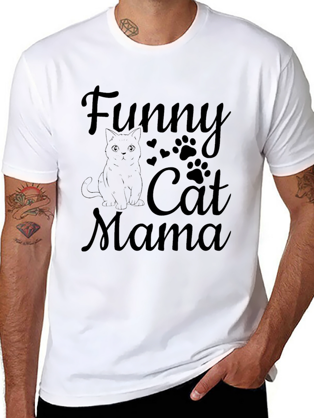 Funny Cat Mama T-Shirt - Black Cat Lover Tee