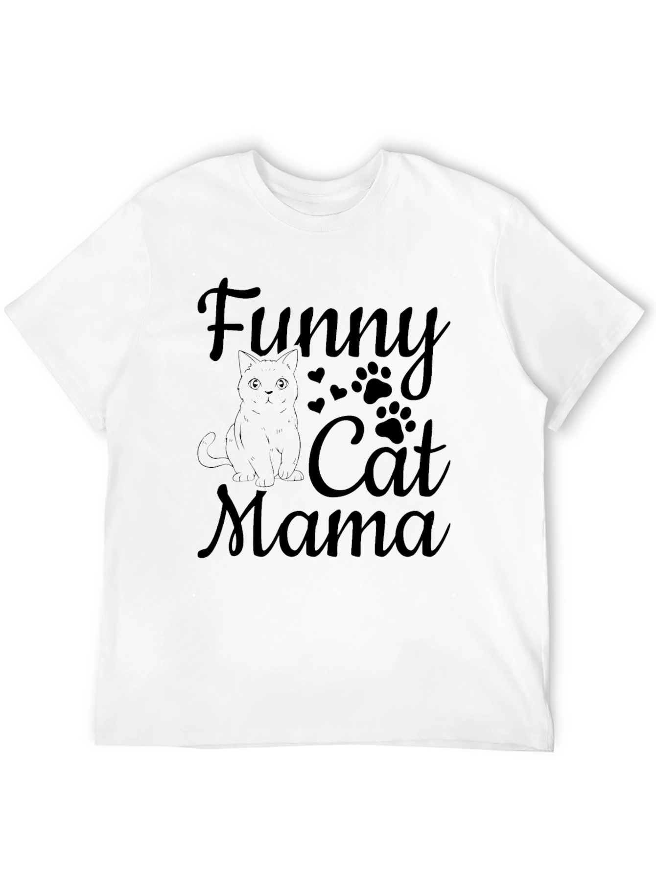 Funny Cat Mama T-Shirt - Black Cat Lover Tee