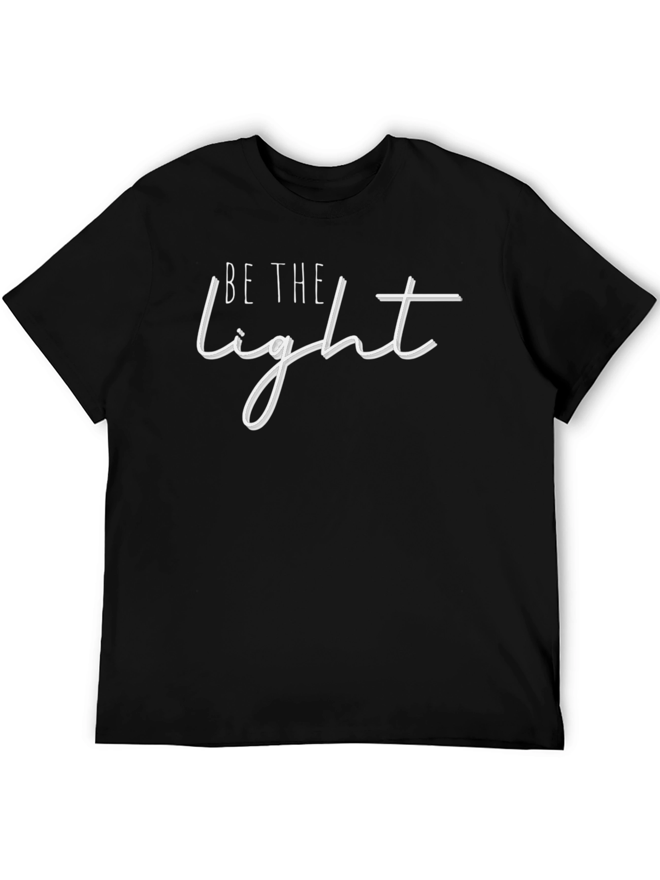 Be The Light Black T-Shirt - Inspirational Graphic Tee