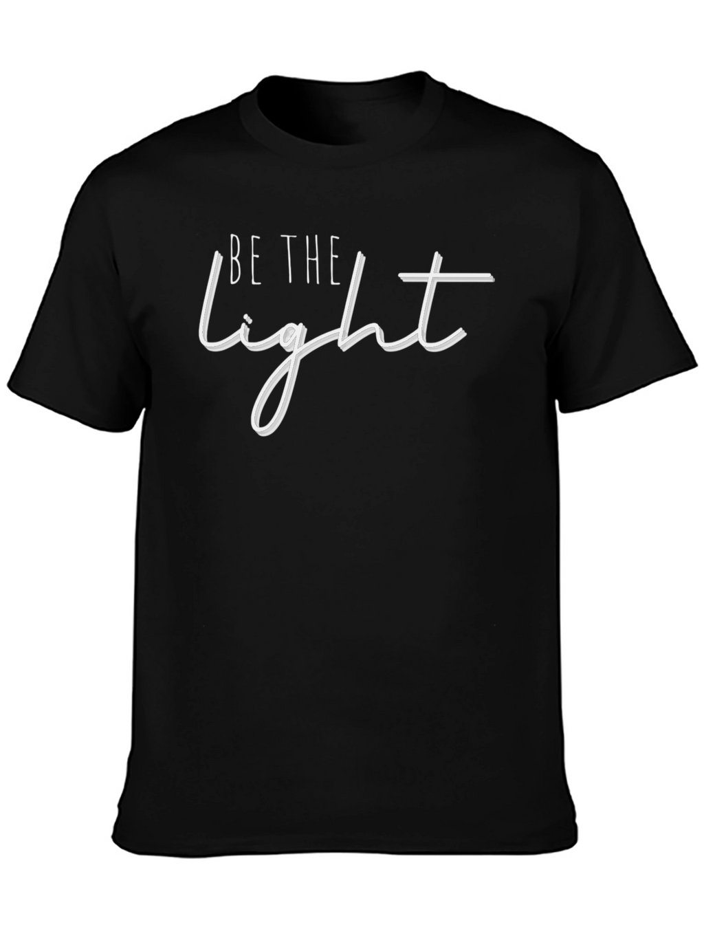 Be The Light Black T-Shirt - Inspirational Graphic Tee
