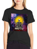 Meditating Skeleton Graphic T-Shirt