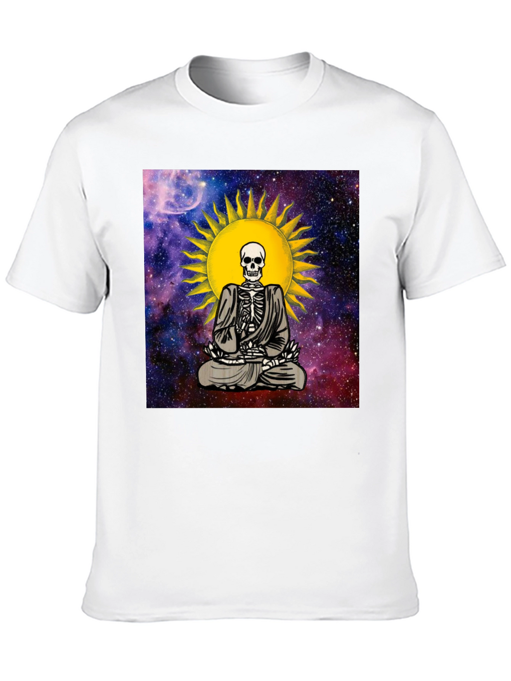 Meditating Skeleton Graphic T-Shirt