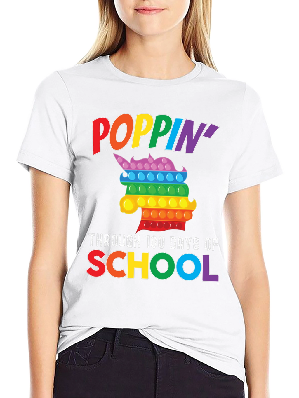 Poppin Through 100 Days of School T-Shirt
