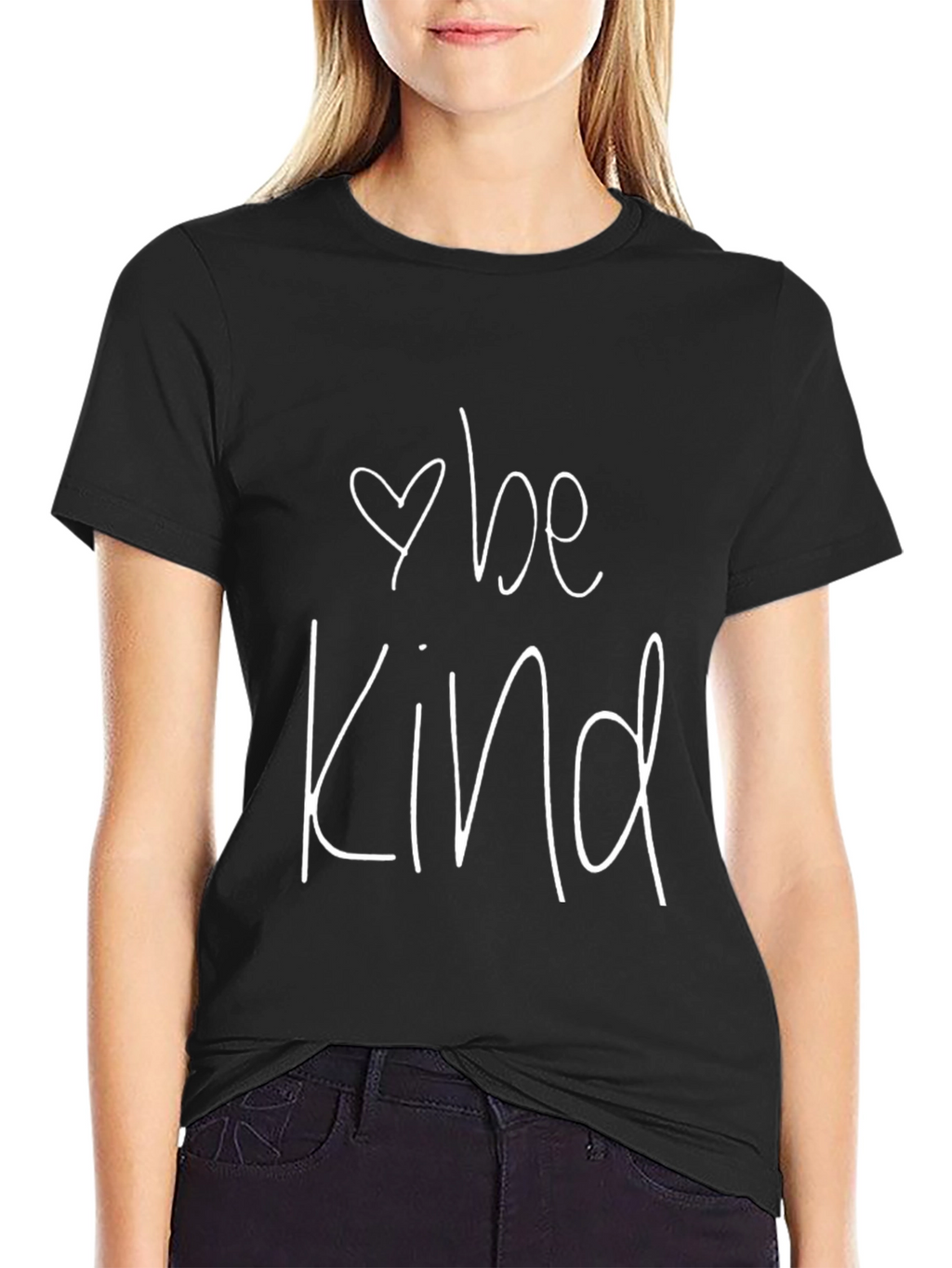 Be Kind Graphic Tee - Black Cotton T-Shirt