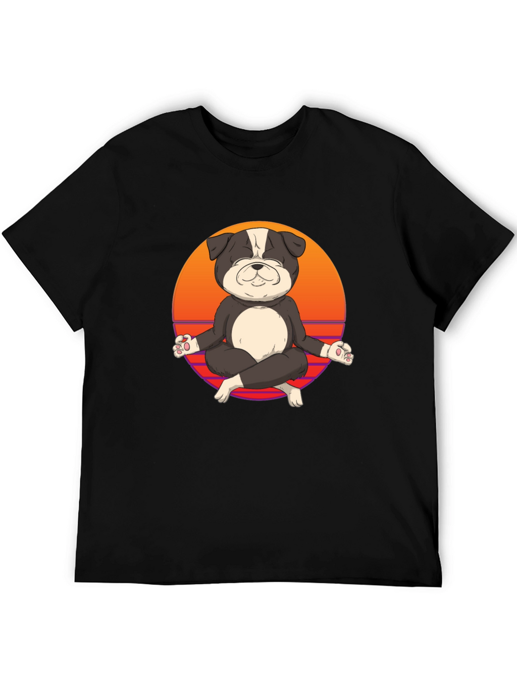 Zen Dog T-Shirt - Meditating Bulldog Tee