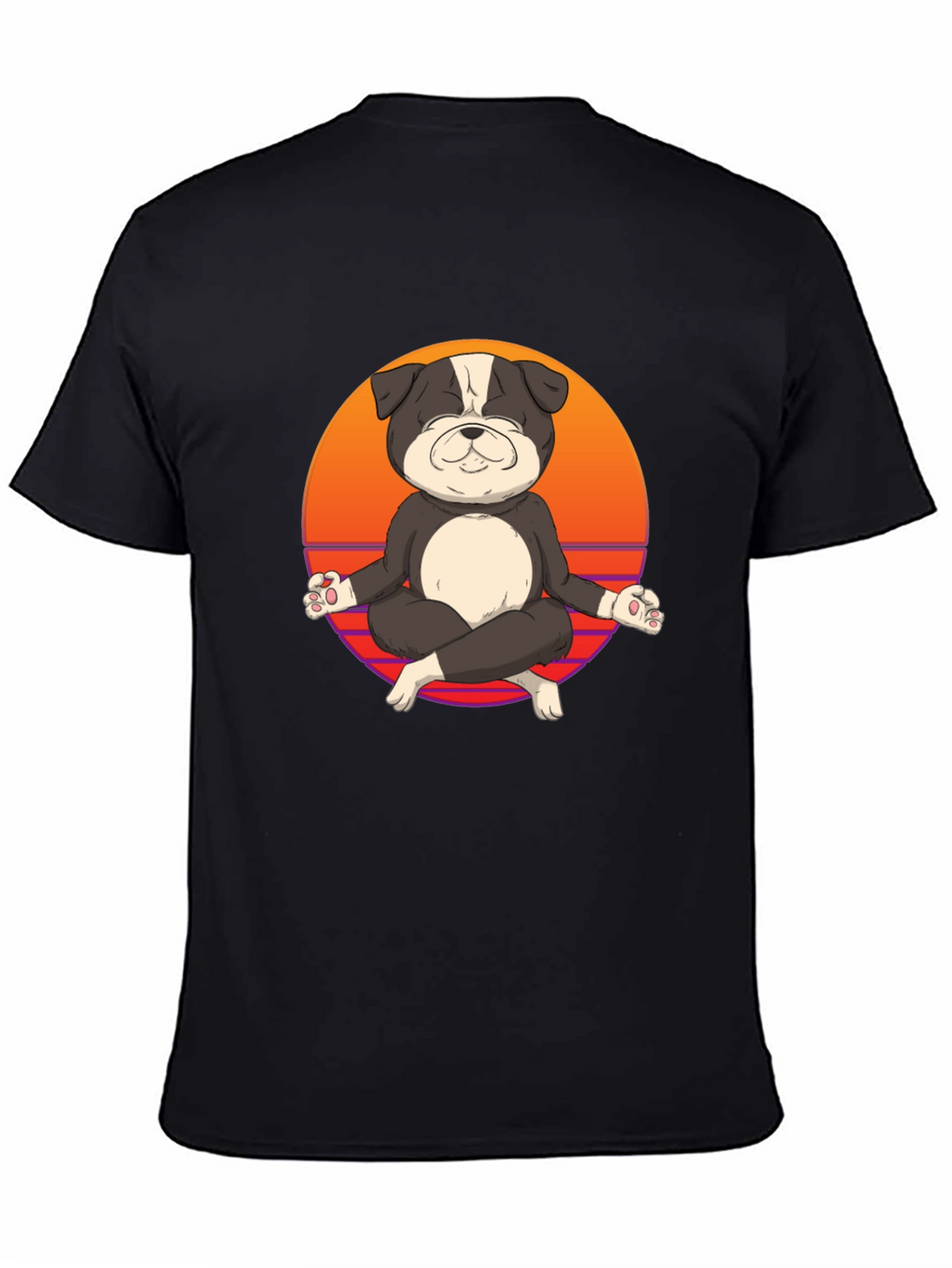 Zen Dog T-Shirt - Meditating Bulldog Tee