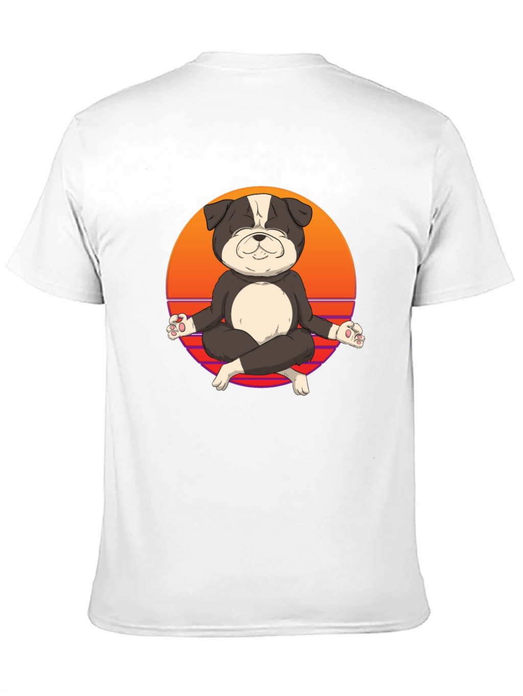 Zen Dog T-Shirt - Meditating Bulldog Tee