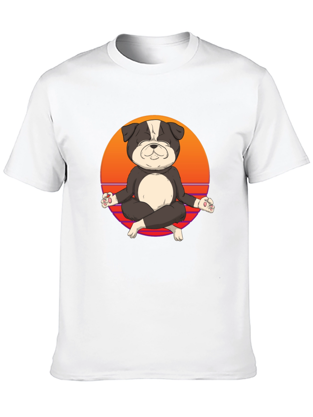 Zen Dog T-Shirt - Meditating Bulldog Tee