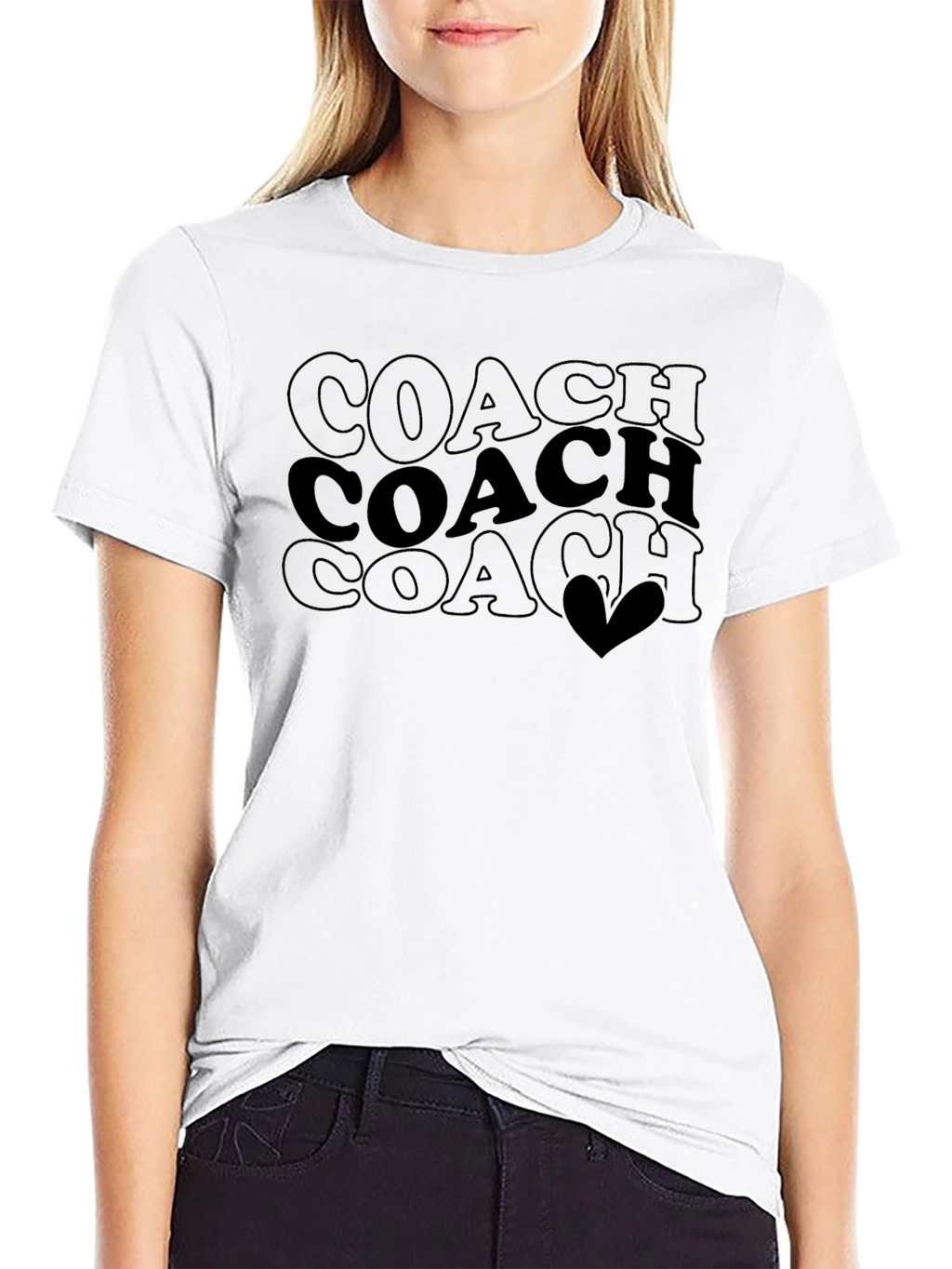 Coach Tee - Coach Stacked Heart Design