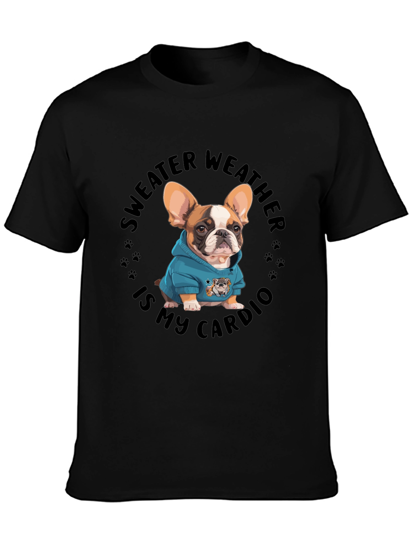 Sweater Weather French Bulldog Graphic Tee