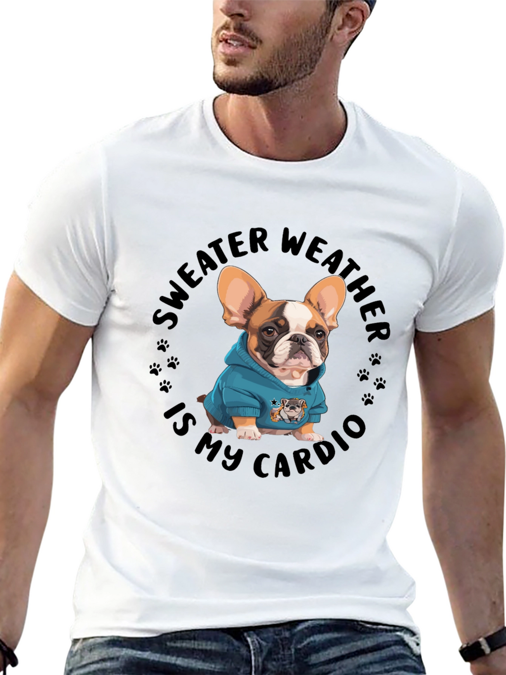 Sweater Weather French Bulldog Graphic Tee
