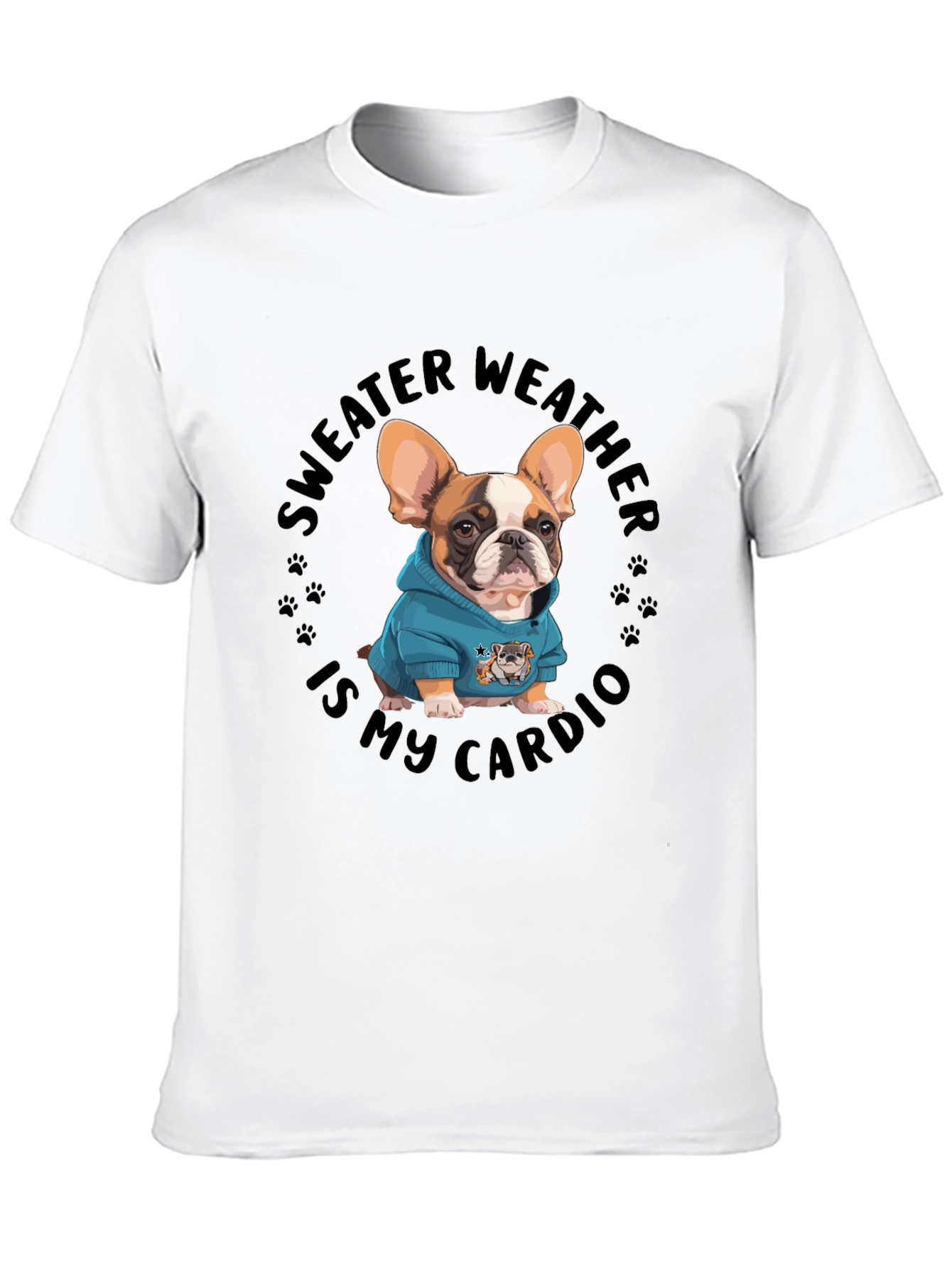 Sweater Weather French Bulldog Graphic Tee