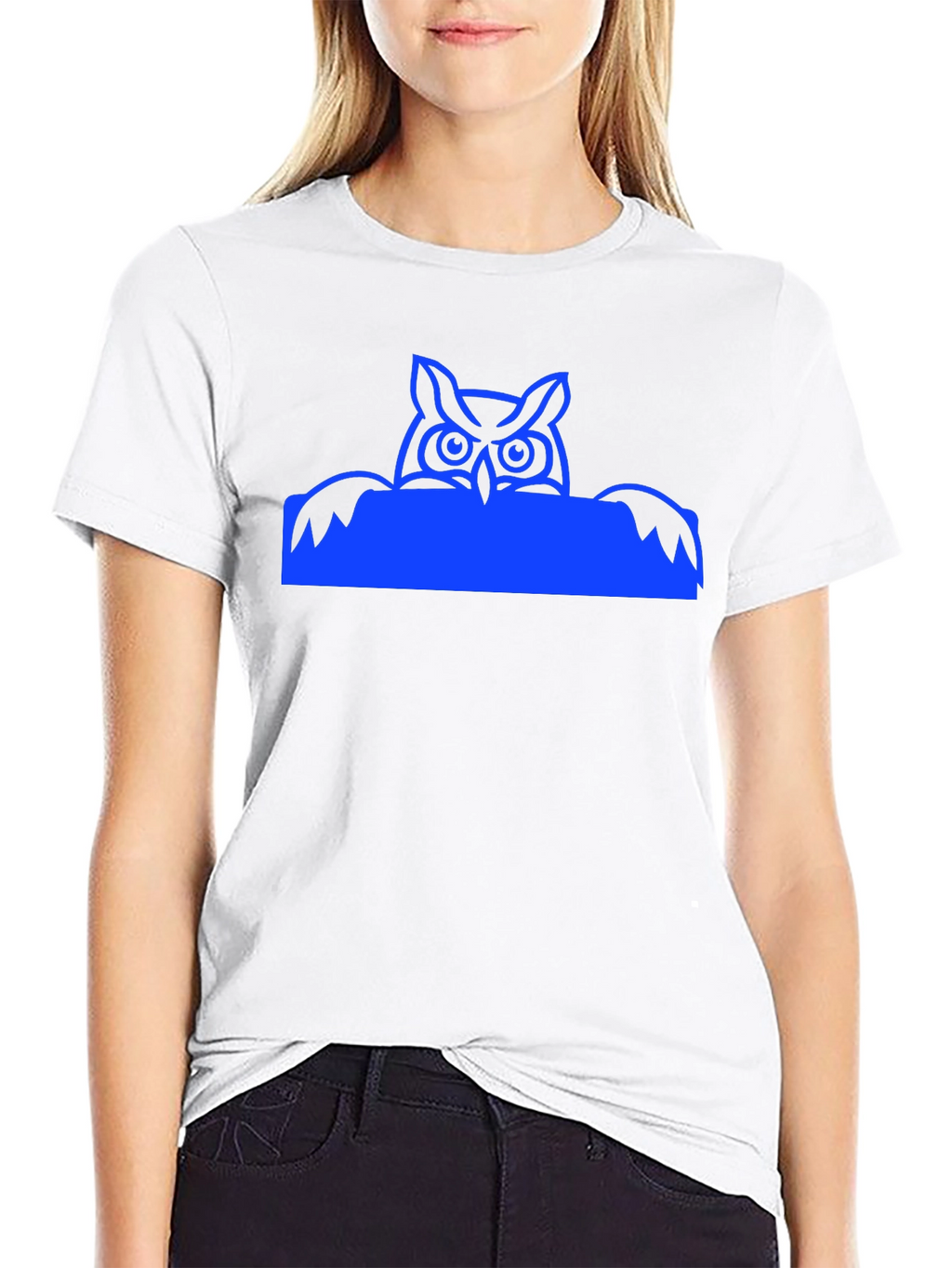 Cool Owl Graphic Tee - Black Casual T-Shirt