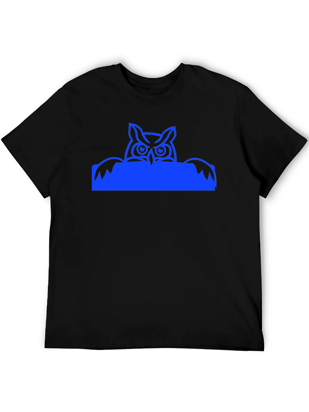Cool Owl Graphic Tee - Black Casual T-Shirt