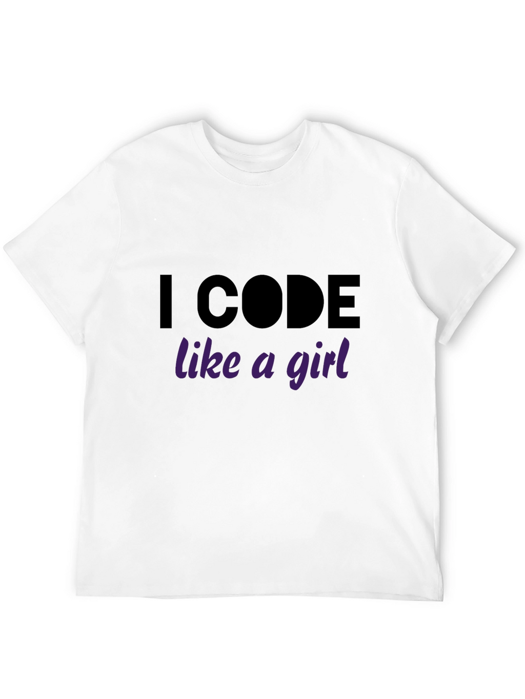 I Code Like A Girl Black Tee