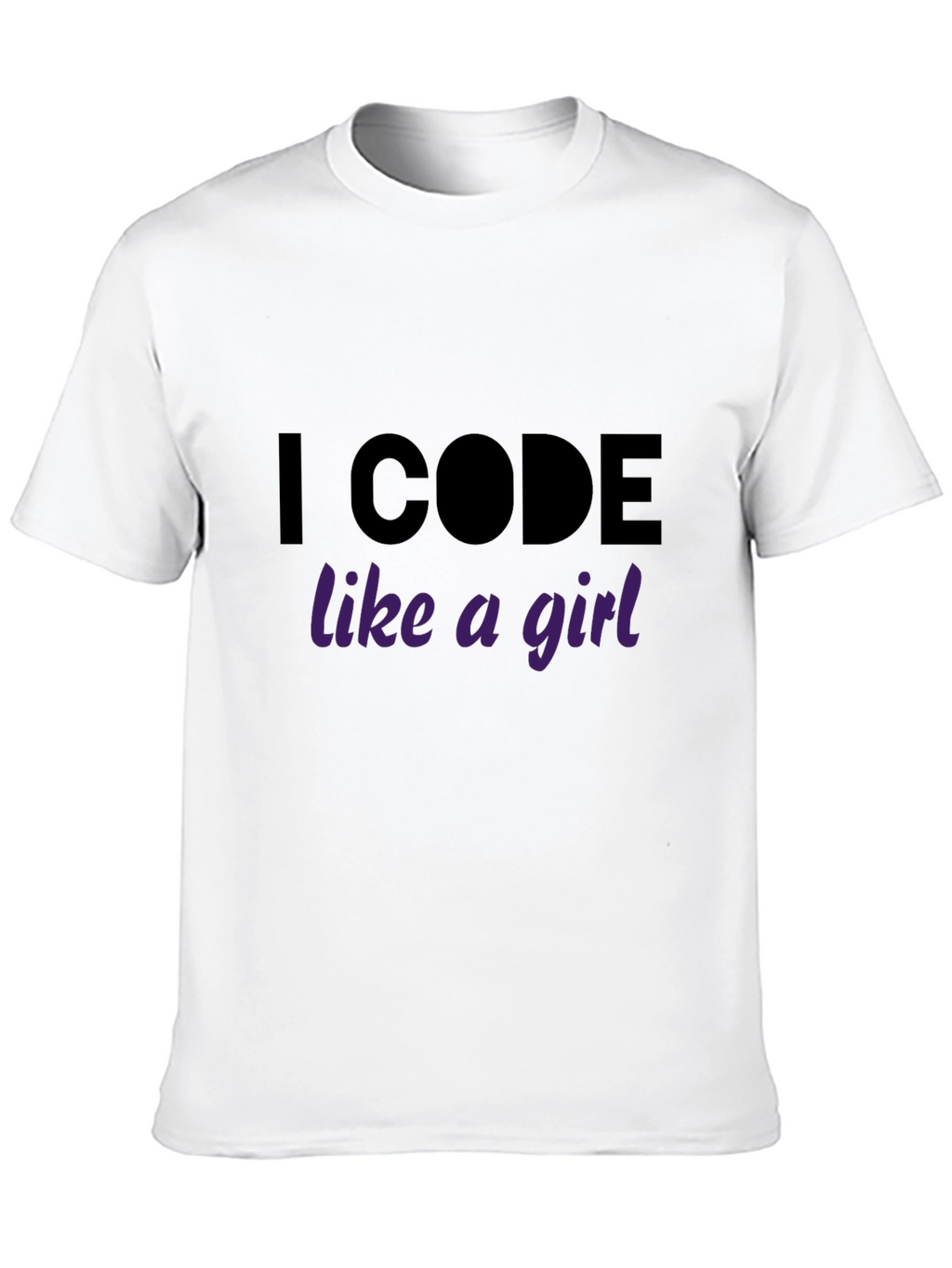 I Code Like A Girl Black Tee
