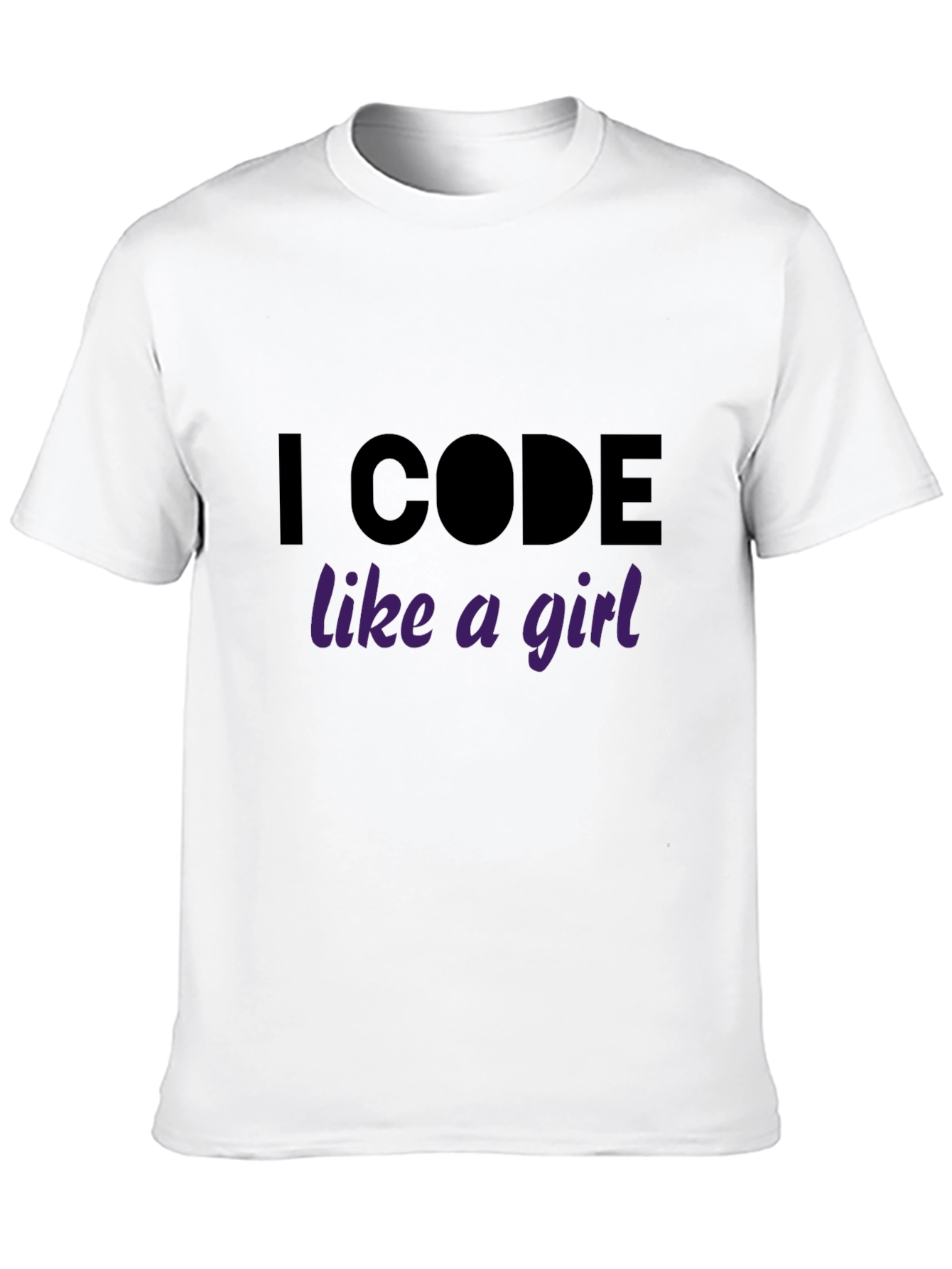I Code Like A Girl Black Tee