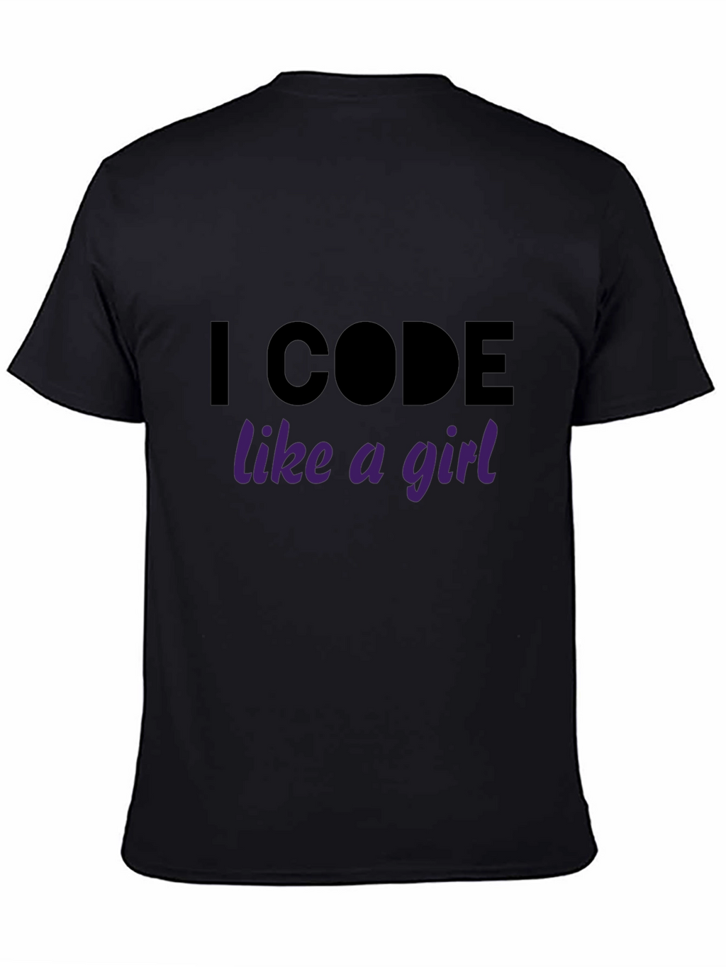I Code Like A Girl Black Tee